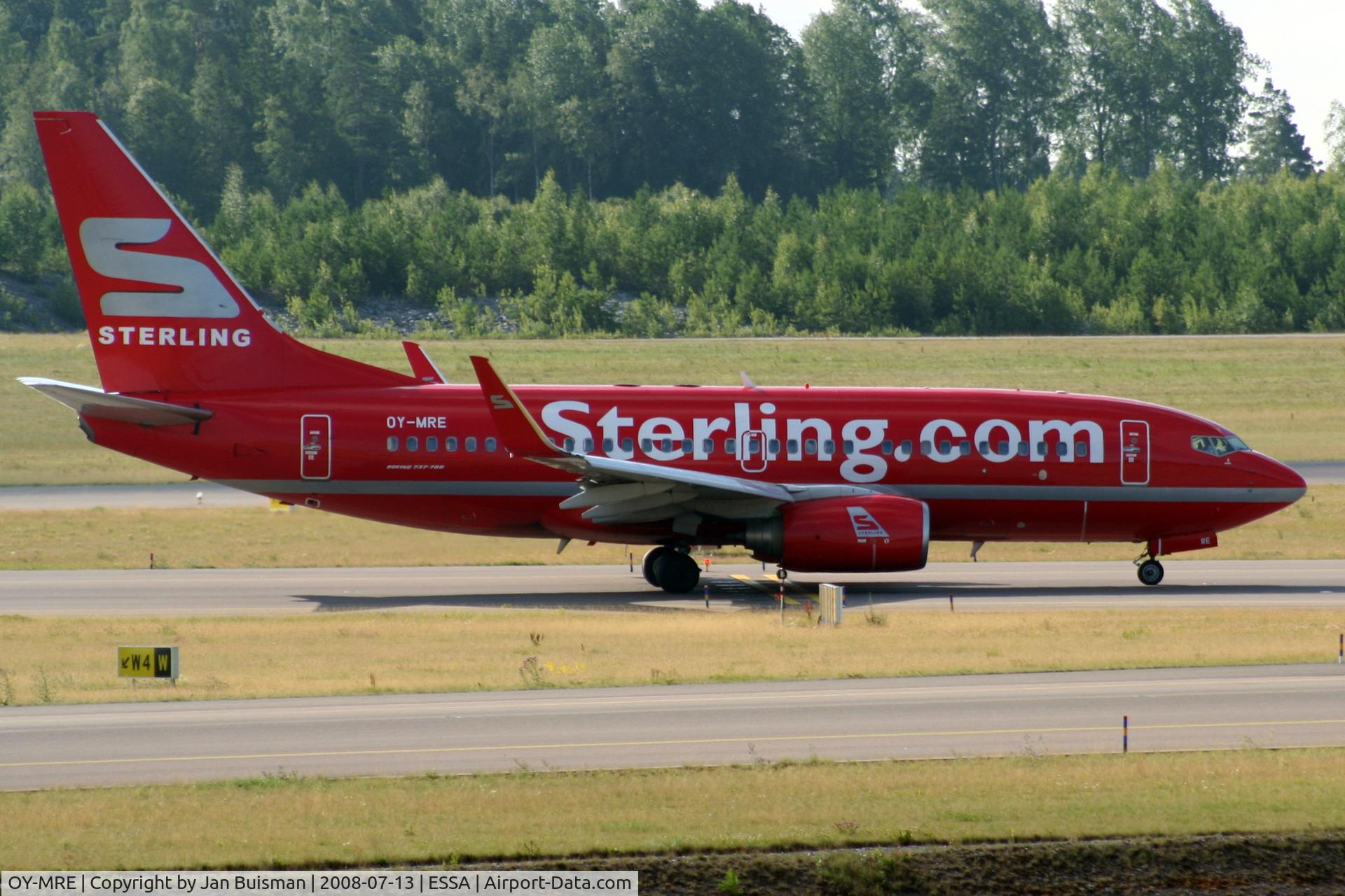 OY-MRE, 1999 Boeing 737-7L9 C/N 28008, Sterling