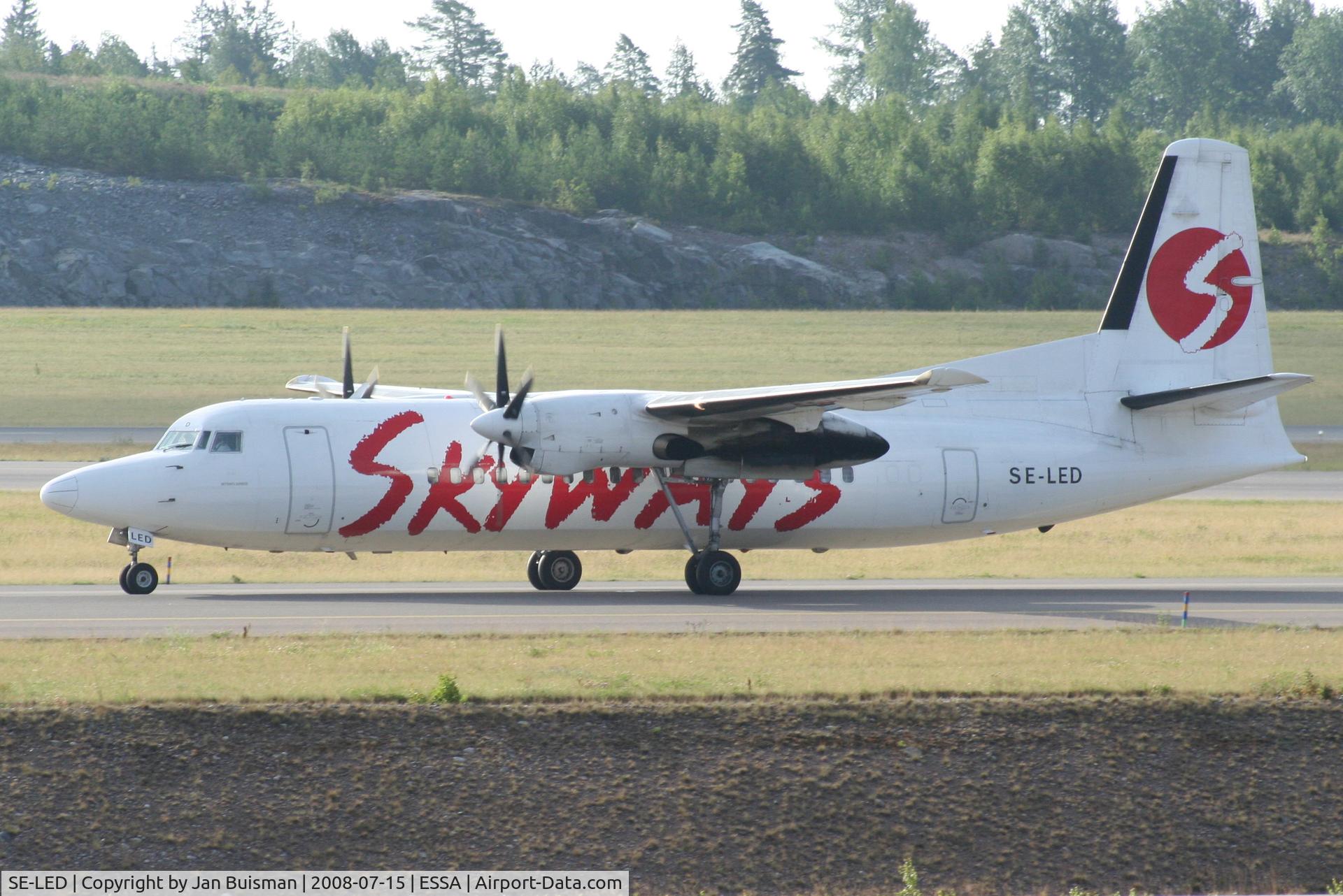 SE-LED, 1987 Fokker 50 C/N 20111, Skyways