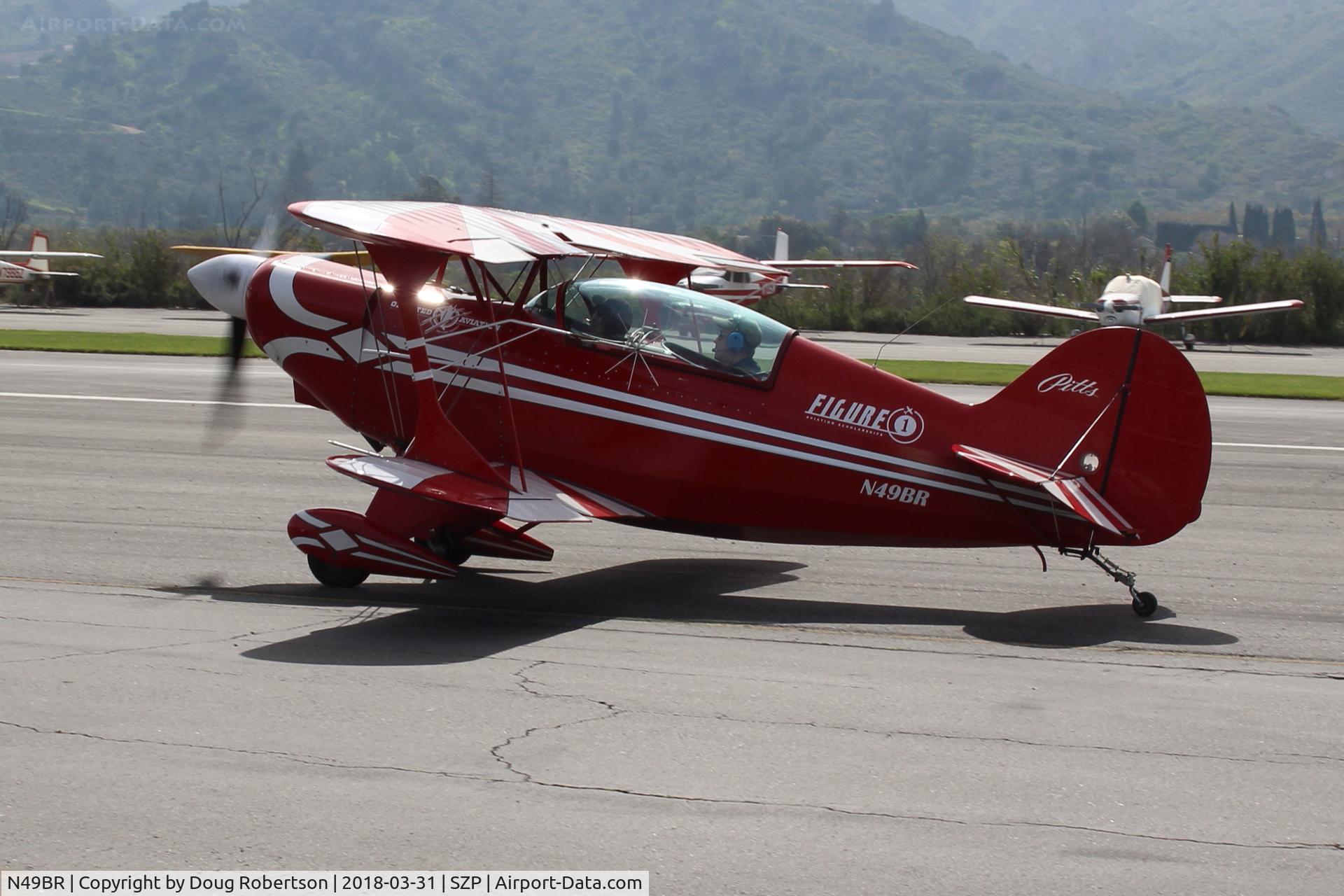 N49BR, Pitts S-2A Special C/N 2212, 1983 Aerotek PITTS S-2A SPECIAL, Lycoming AEIO-360 180 Hp, S-turns taxi