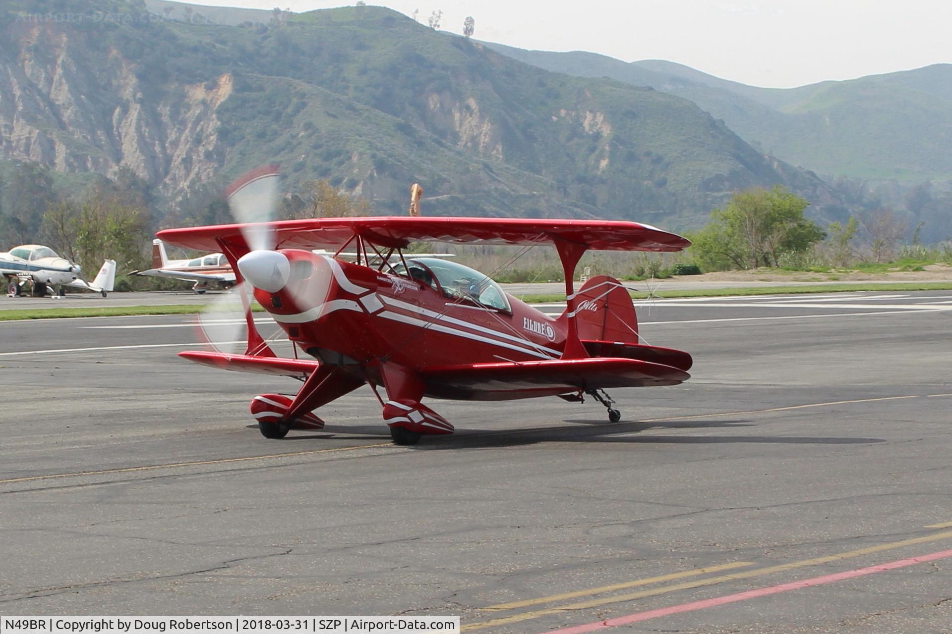 N49BR, Pitts S-2A Special C/N 2212, 1983 Aerotek PITTS S-2A SPECIAL, Lycoming AEIO-360 180 Hp, S-turns taxi