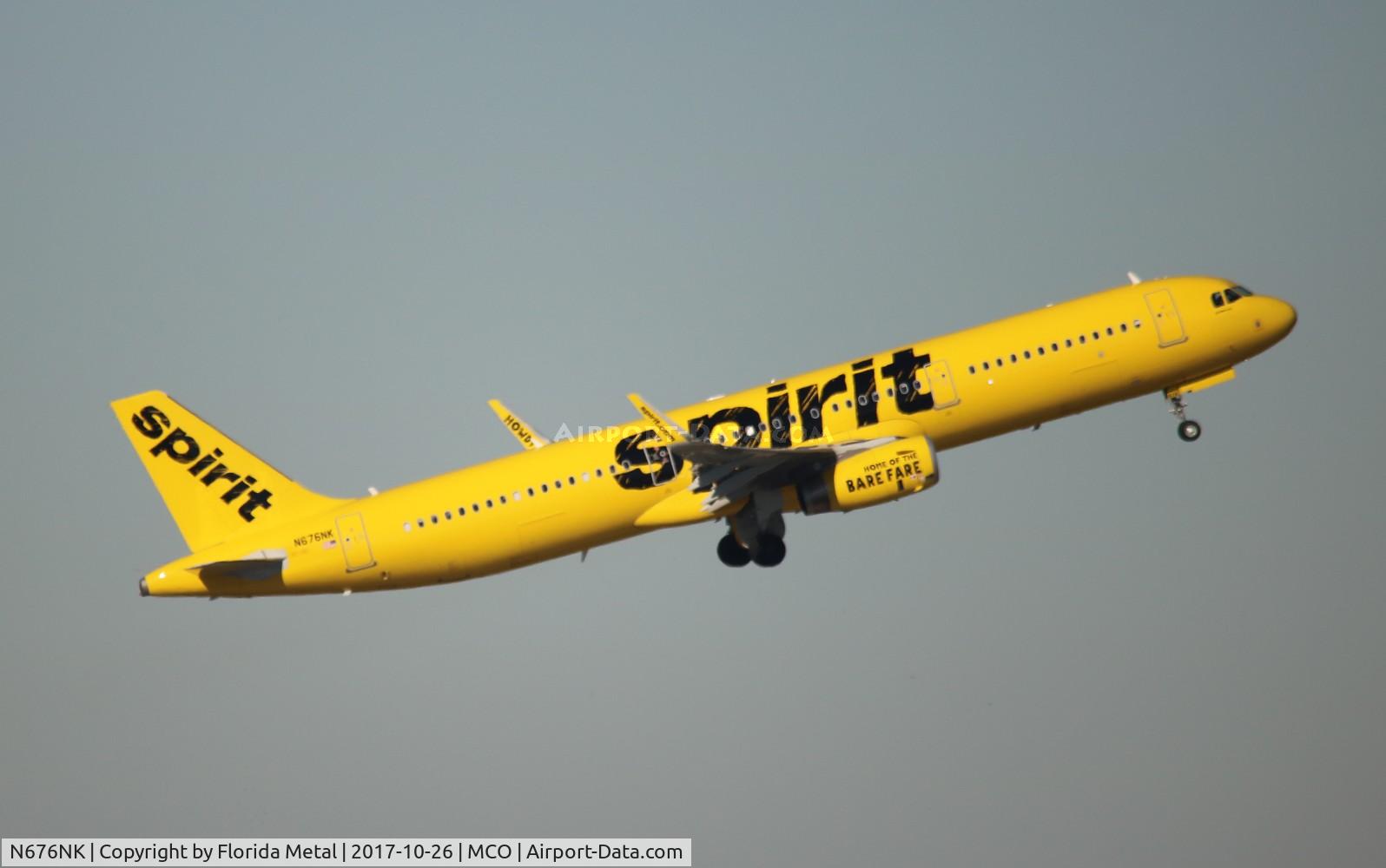 N676NK, 2017 Airbus A321-231 C/N 7734, Spirit