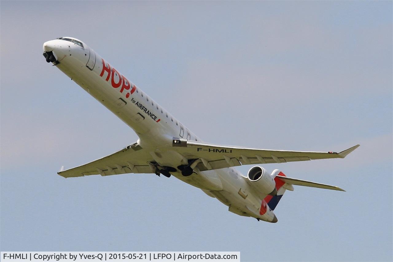 F-HMLI, 2011 Bombardier CRJ-1000EL NG (CL-600-2E25) C/N 19014, Bombardier CRJ-1000EL NG, Take off rwy 26, Paris-Orly airport (LFPO-ORY)
