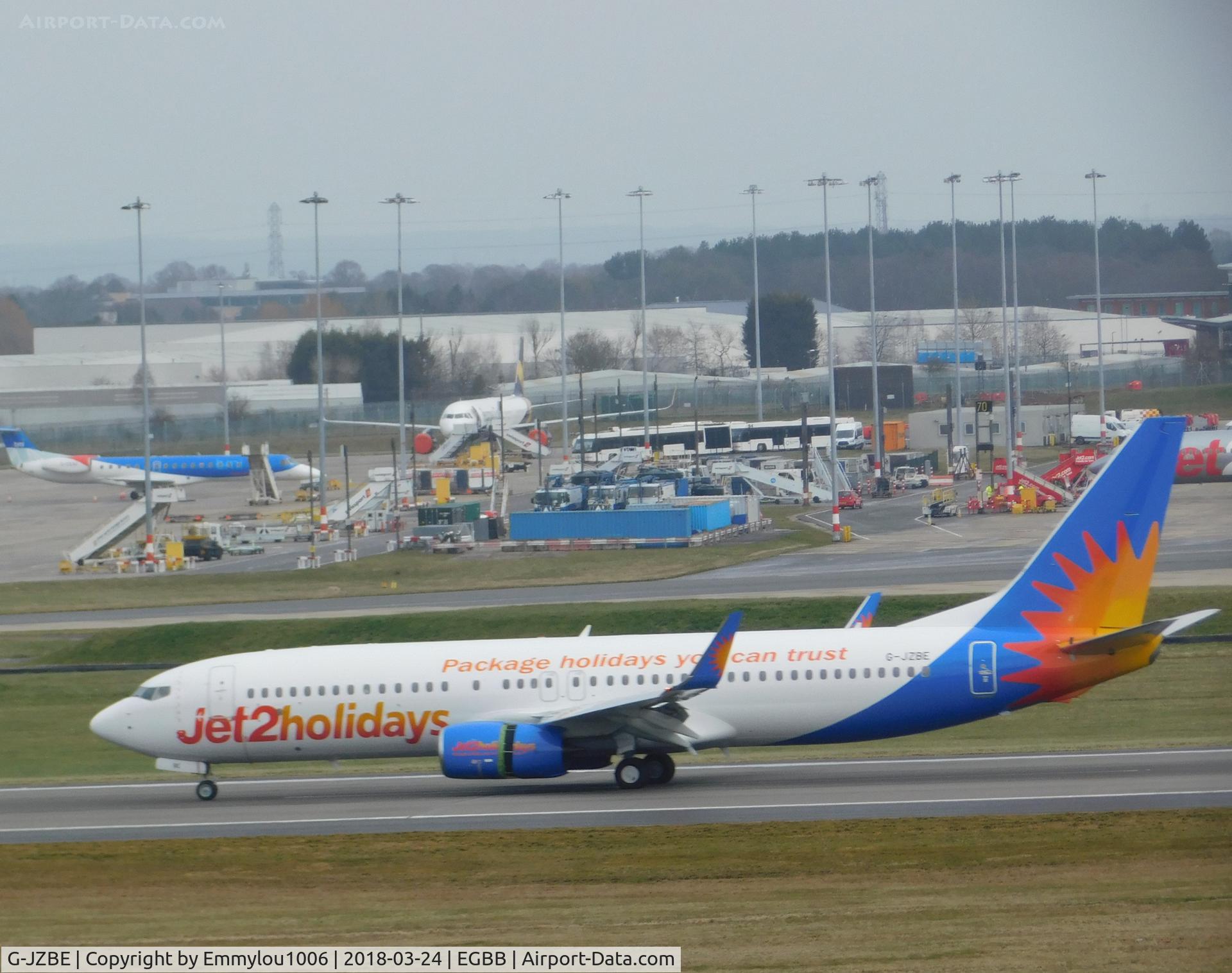G-JZBE, 2017 Boeing 737-8MG C/N 63161, from freeport car park