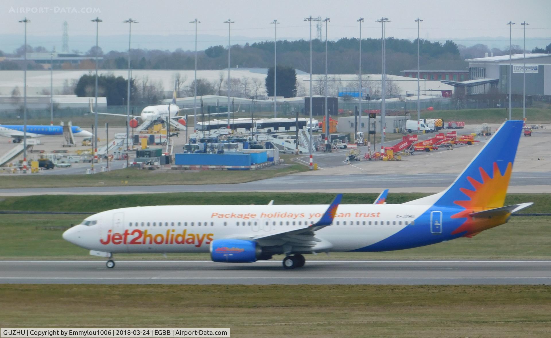 G-JZHU, 2016 Boeing 737-800 C/N 63151, from freeport car park