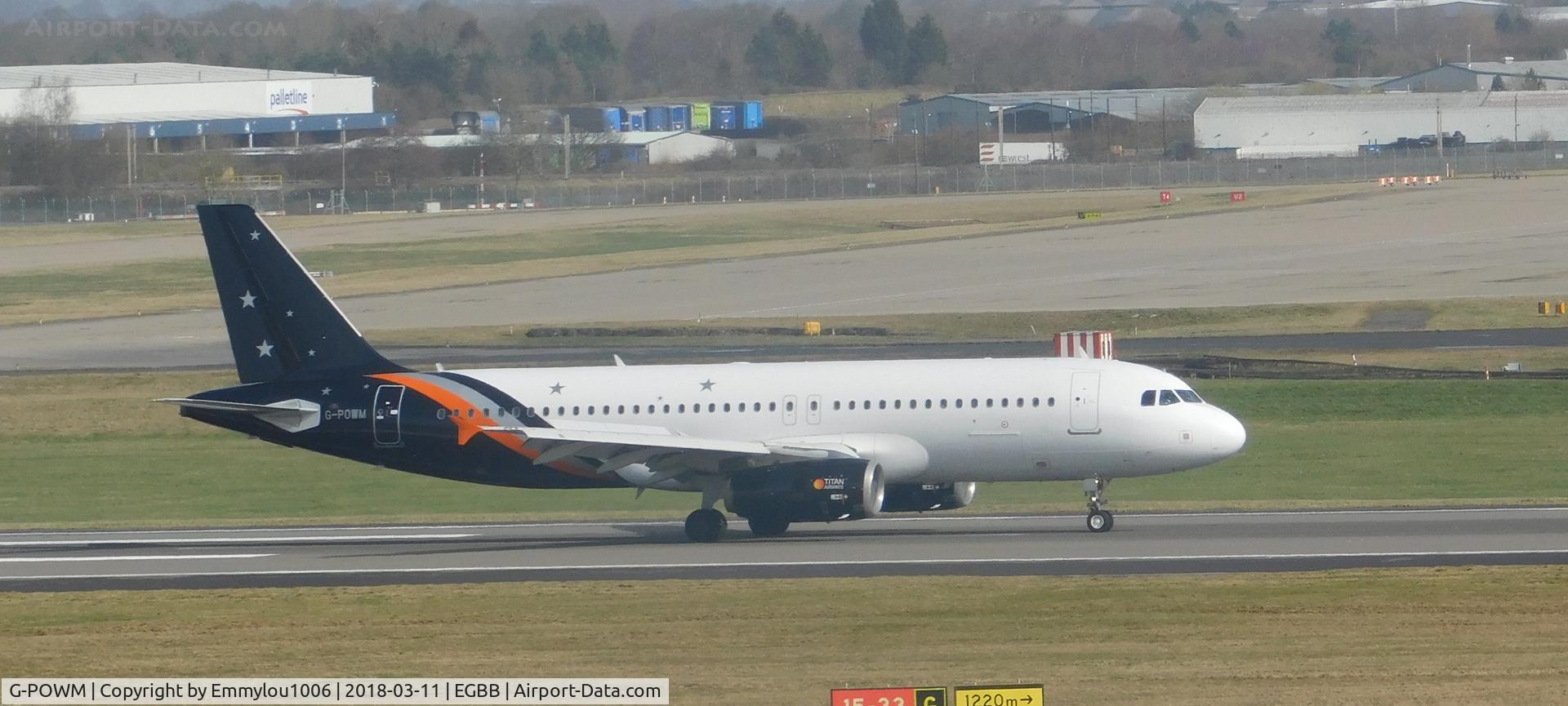 G-POWM, 2005 Airbus A320-232 C/N 2564, from freeport car park