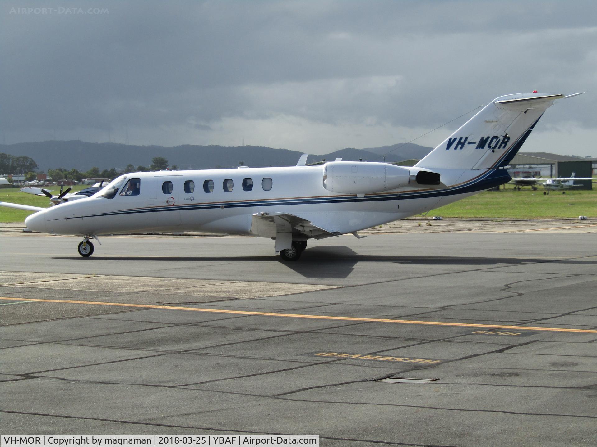 VH-MOR, 2002 Cessna 525A CitationJet CJ2 C/N 525A-0063, not MQR as I first thought!!!