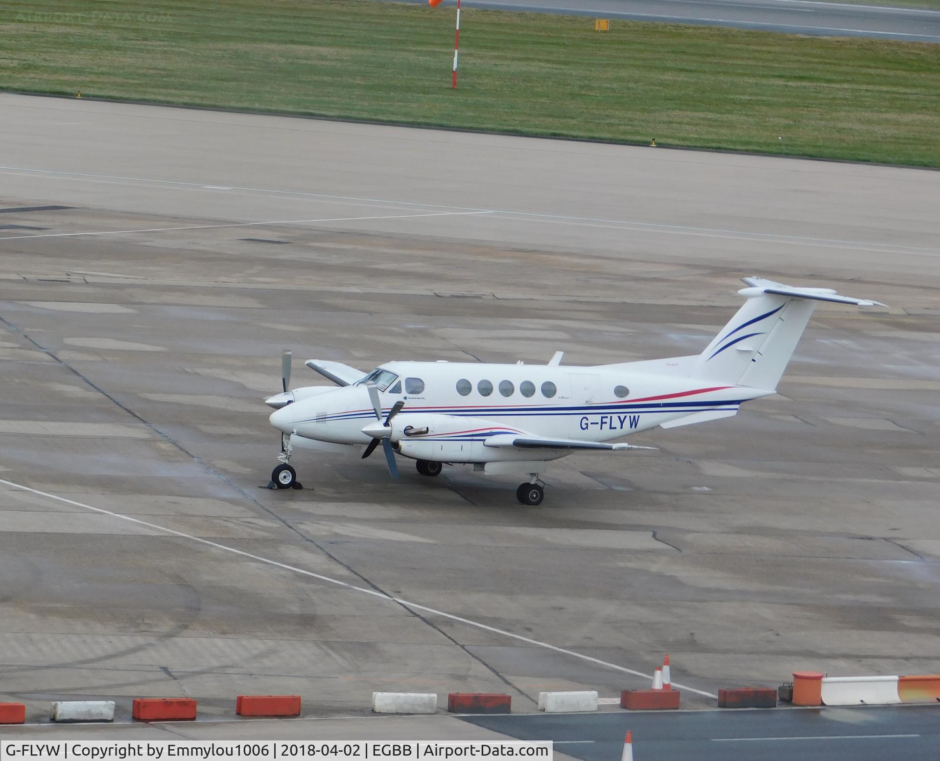 G-FLYW, 1977 Beech 200 Super King Air C/N BB-209, from freeport car park