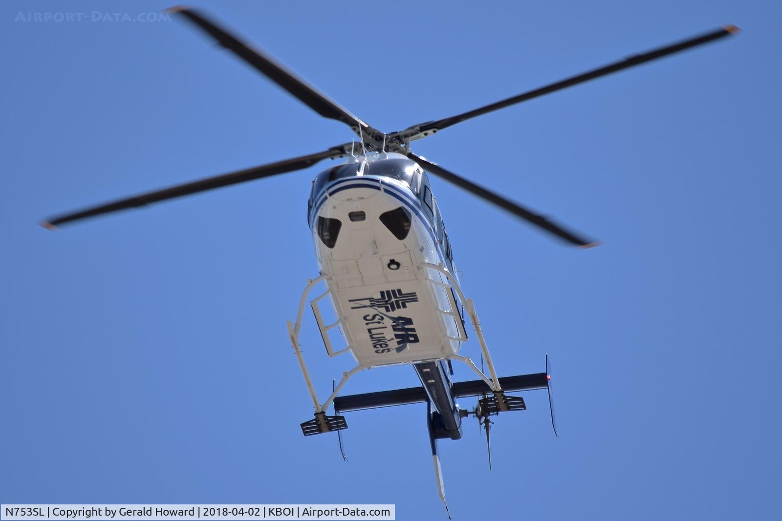 N753SL, Bell 429 GlobalRanger C/N 57305, Passing overhead.