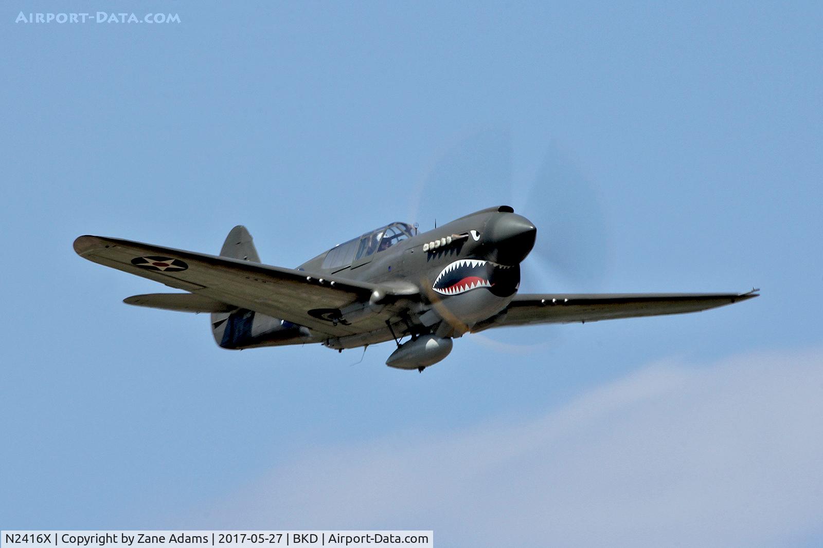 N2416X, Curtiss P-40E Warhawk C/N 16701, At the 2017 Breckenridge Warbird Show