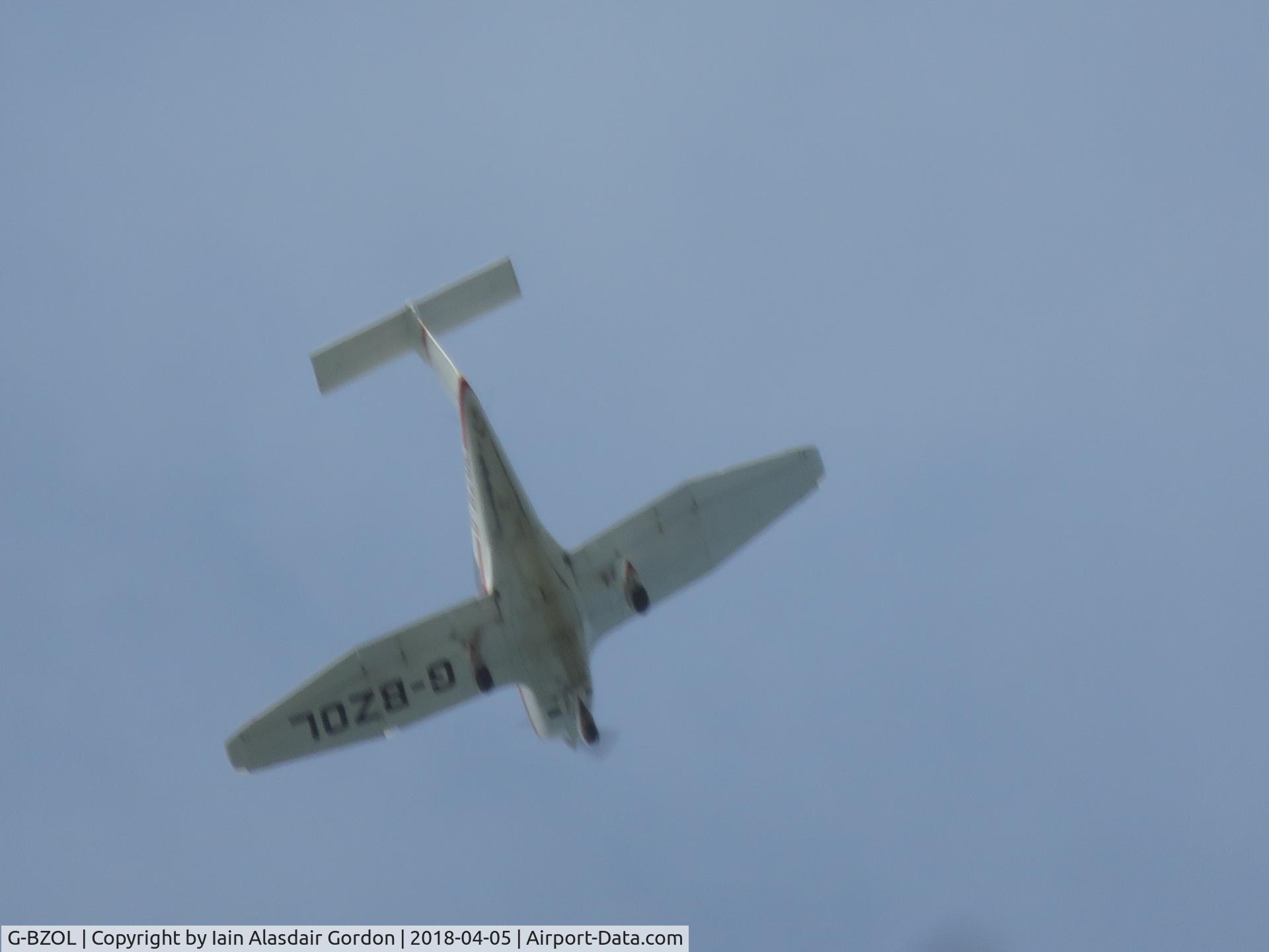 G-BZOL, 1986 Robin R-3000-140 C/N 124, Flying over New Polzeath