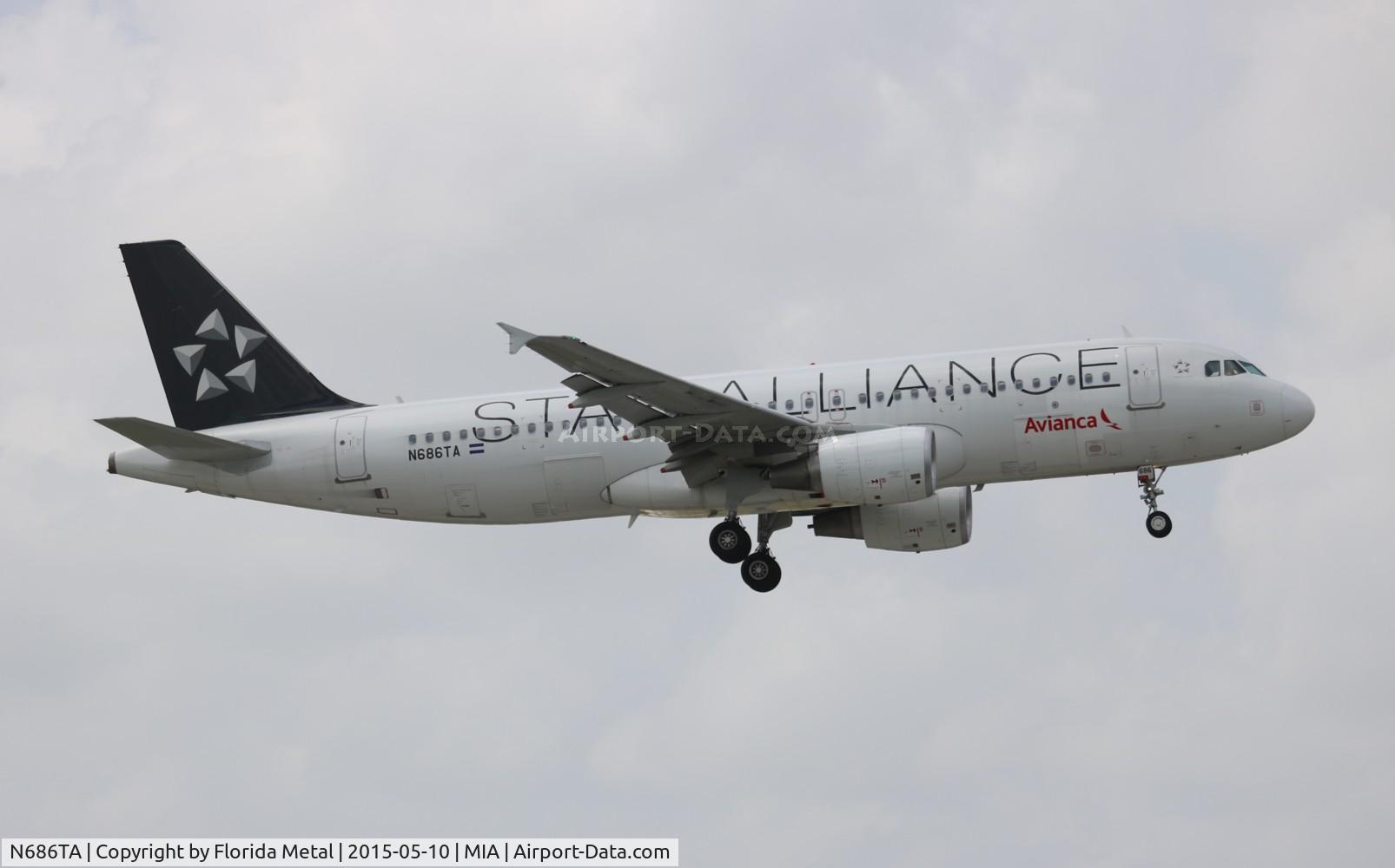 N686TA, 2012 Airbus A320-214 C/N 5238, Star Alliance Avianca