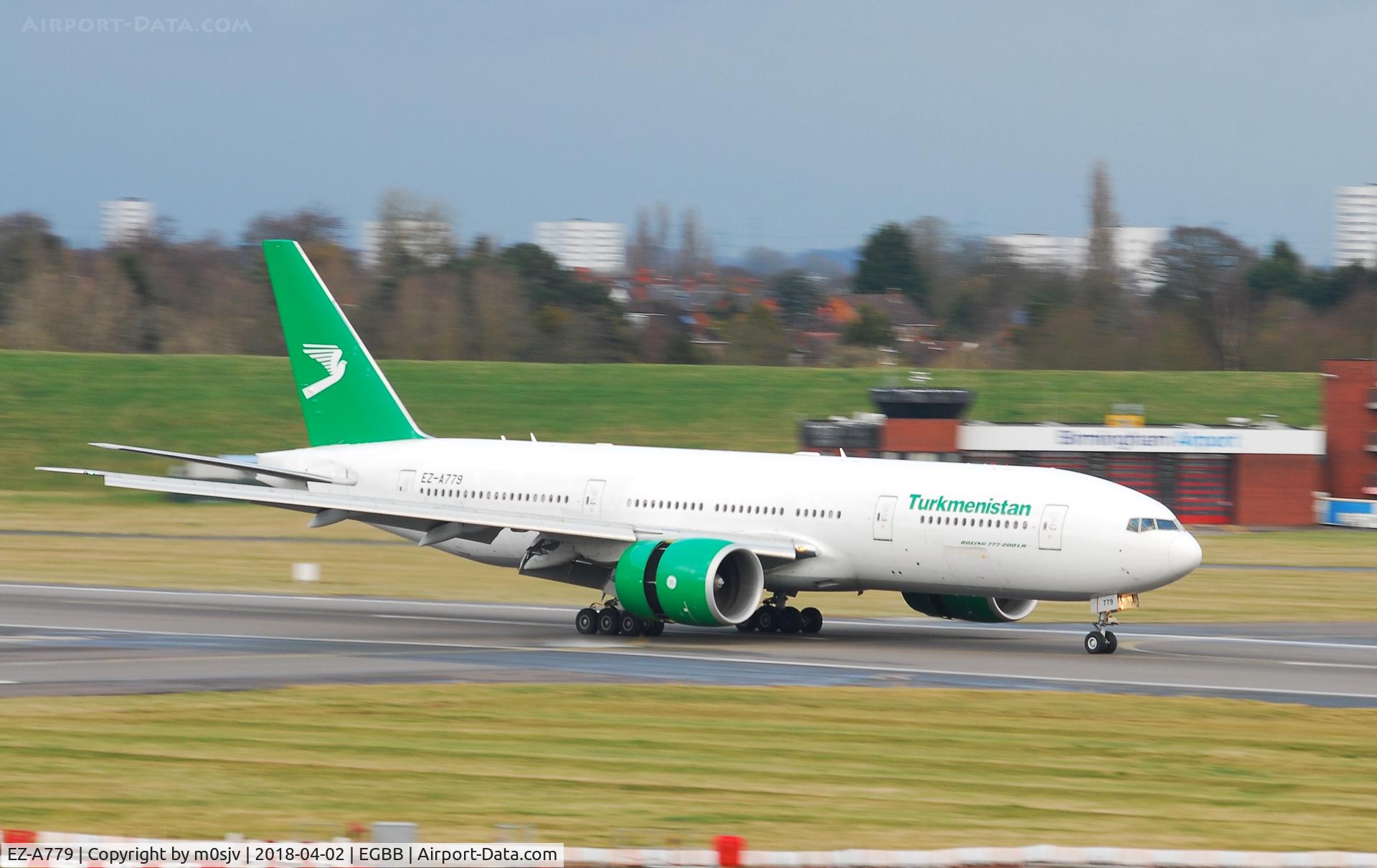 EZ-A779, 2014 Boeing 777-22K/LR C/N 42297, Taken from Freeport carpark
