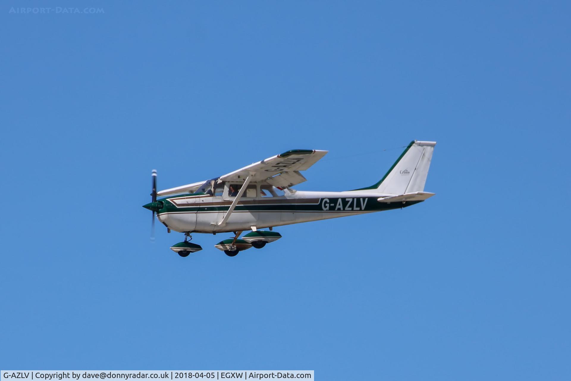 G-AZLV, 1969 Cessna 172K Skyhawk C/N 17257908, G-AZLV overshooting at RAF Waddington EGXW