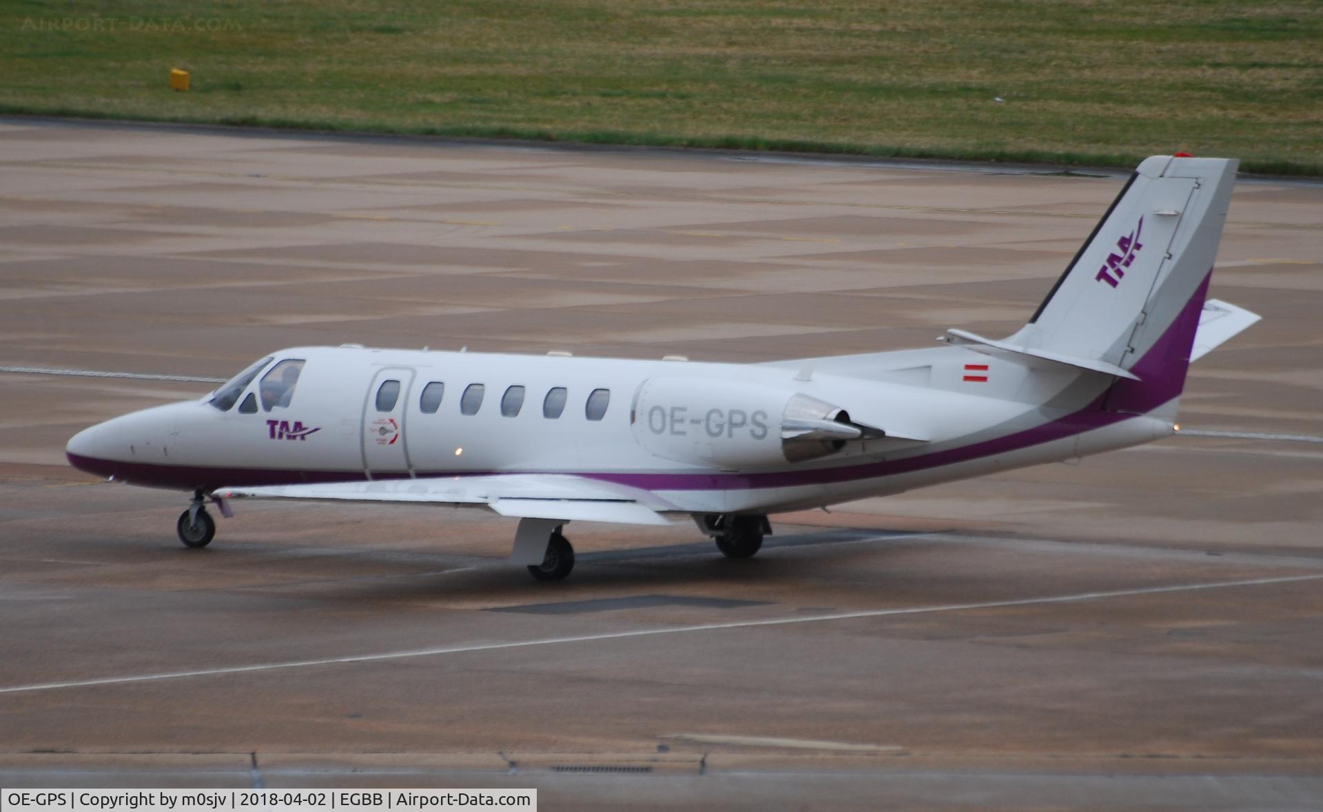 OE-GPS, 1998 Cessna 550 Citation Bravo C/N 550-0837, Taken from Freeport carpark