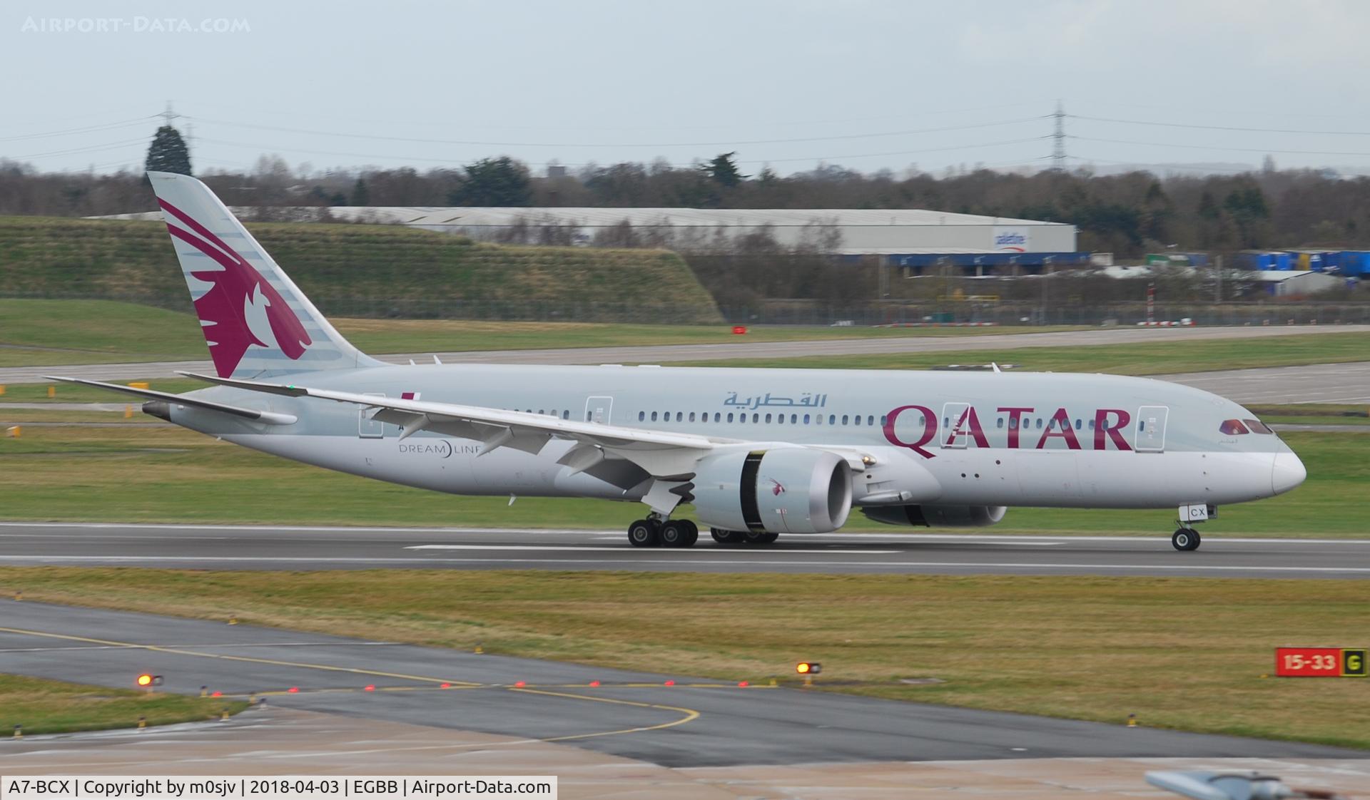 A7-BCX, 2015 Boeing 787-8 Dreamliner Dreamliner C/N 38342, Taken from Freeport carpark