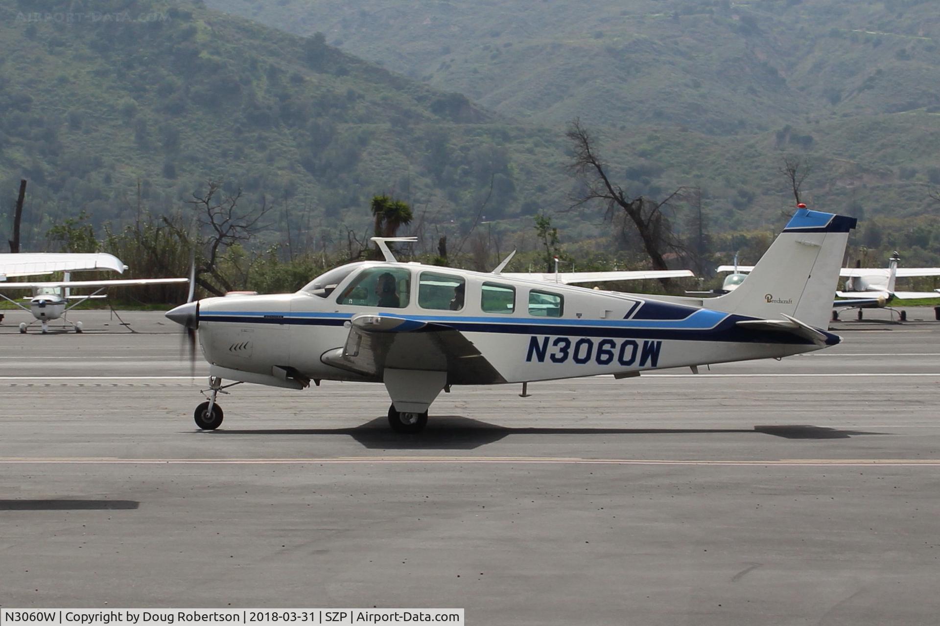 N3060W, 1973 Beech A36 Bonanza 36 C/N E-488, 1973 Beech A36 BONANZA, Continental IO-520-B 285 Hp, taxi to Rwy 22