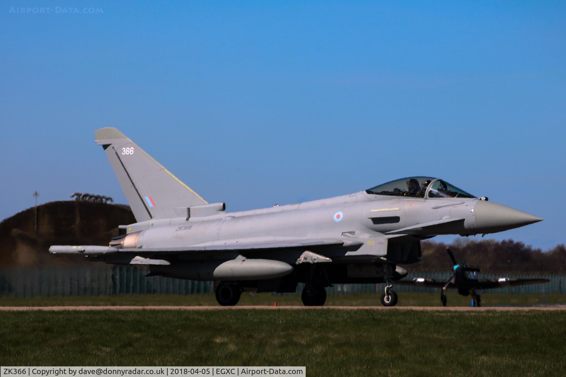 ZK366, 2014 Eurofighter EF-2000 Typhoon FGR4 C/N BS127/457, ZK366 heading back to the HAS at RAF Coningsby EGXC