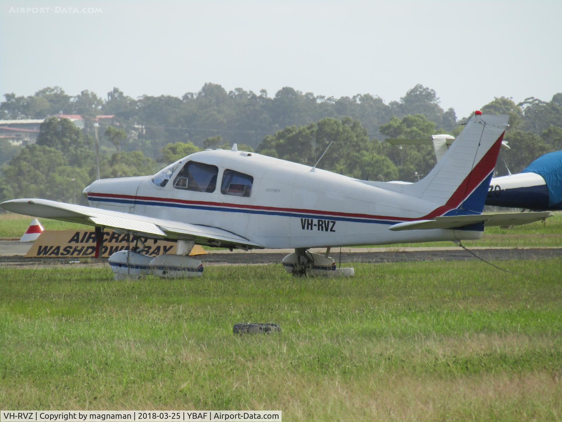 VH-RVZ, 1964 Piper PA-28-140 Cherokee C/N 28-20420, old piper on grass at Archerfield
