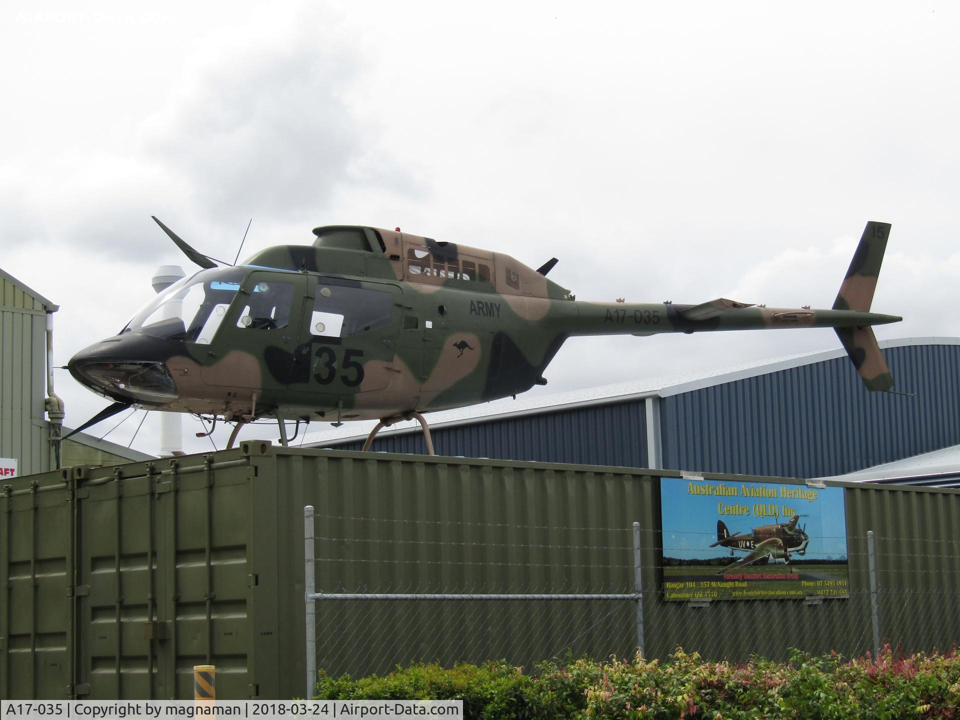 A17-035, Commonwealth CA-32 Kiowa C/N 44535, One of three seen on a short trip to Queensland - this one at Caboolture.