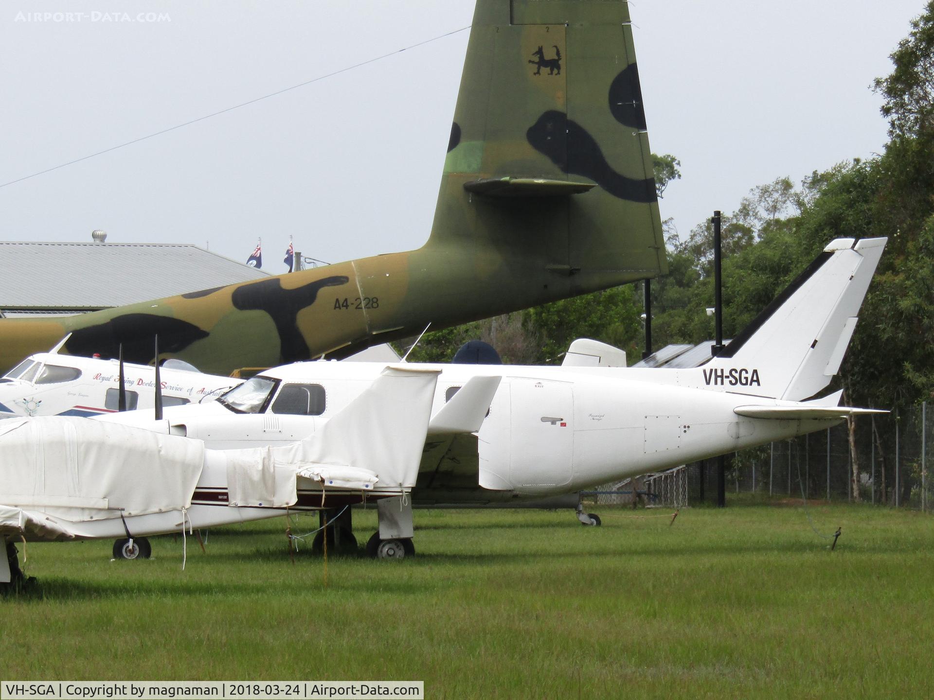 VH-SGA, 1973 Piper PA-31P Navajo Navajo C/N 31P-7300166, at caboolture