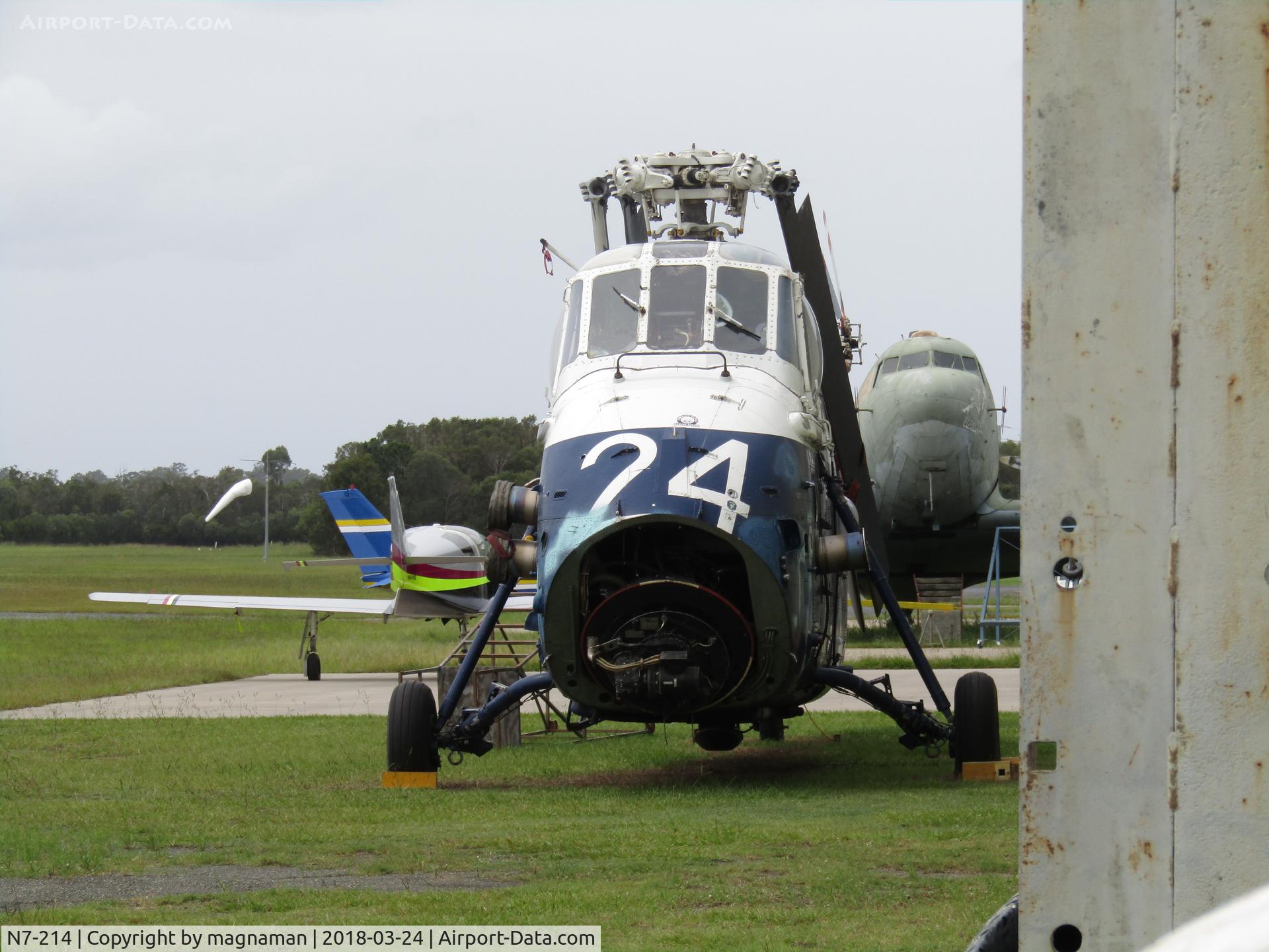 N7-214, Westland Wessex HAS.31 C/N wA214, At Caboolture for preservation (with VH-FIQ along side)