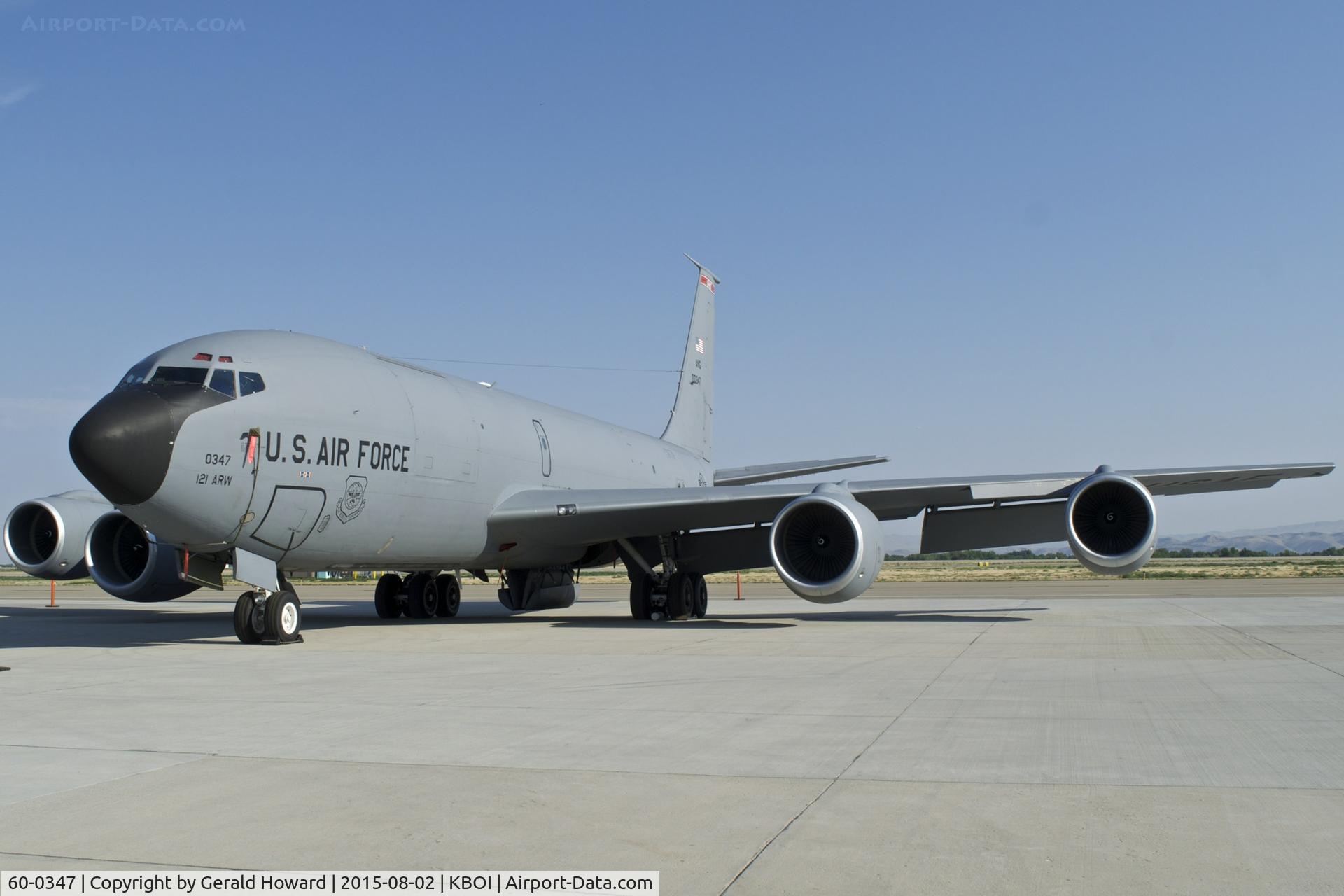 60-0347, 1960 Boeing KC-135R Stratotanker C/N 18122, Parked on the south GA ramp. 121 ARW, Ohio ANG.