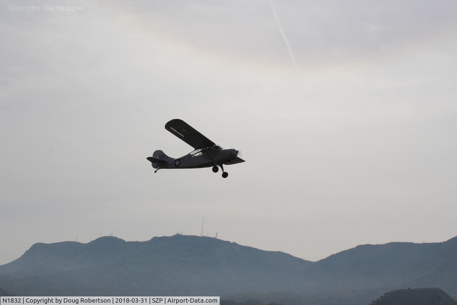 N1832, 1964 Cessna Ector 305A C/N 2004, 1964 Cessna ECTOR 305A, Continental O-470-11 213 Hp, rapid takeoff climb Rwy 22
