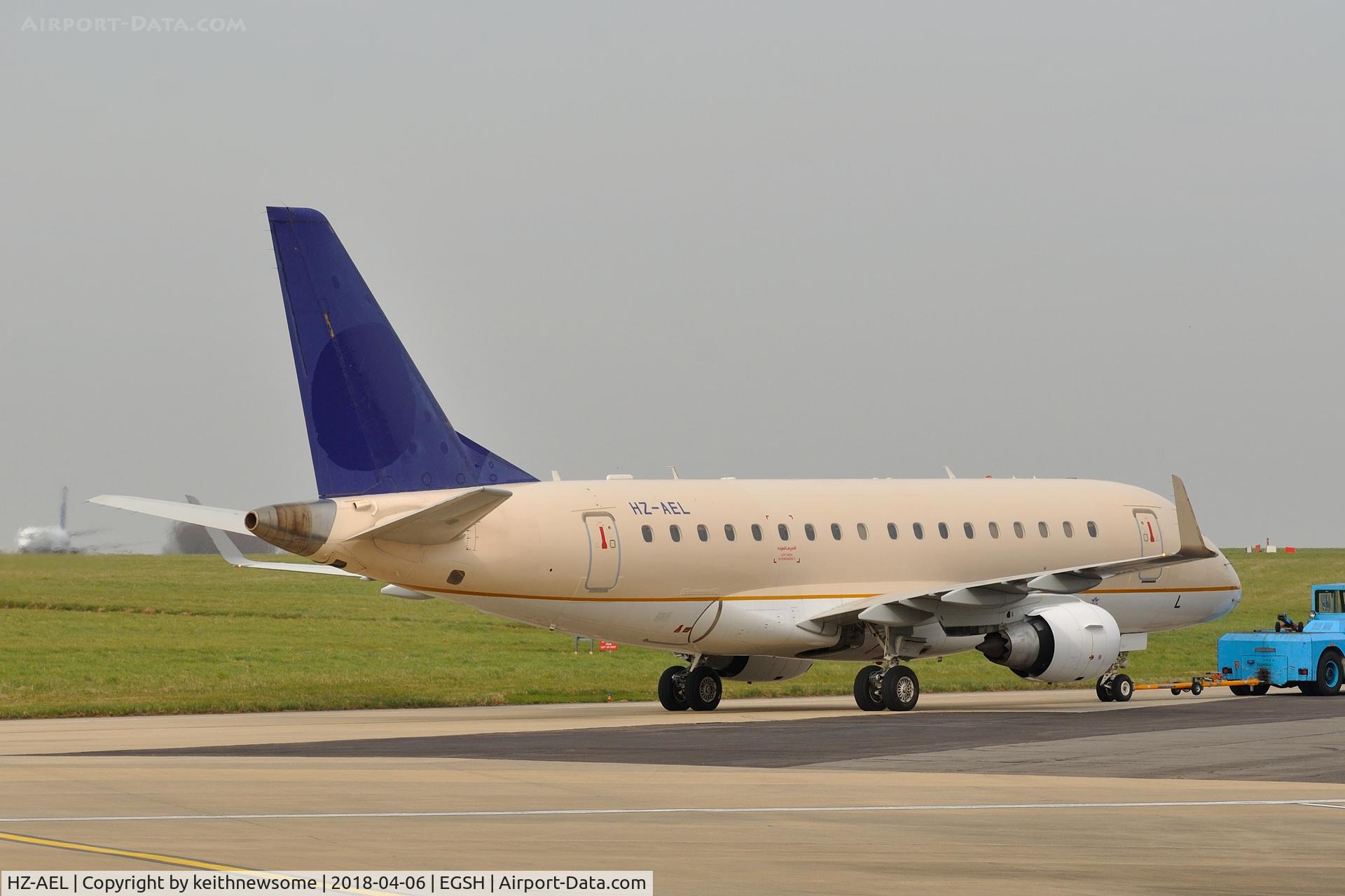 HZ-AEL, 2006 Embraer 170LR (ERJ-170-100LR) C/N 17000152, Towed toward maintenance area.