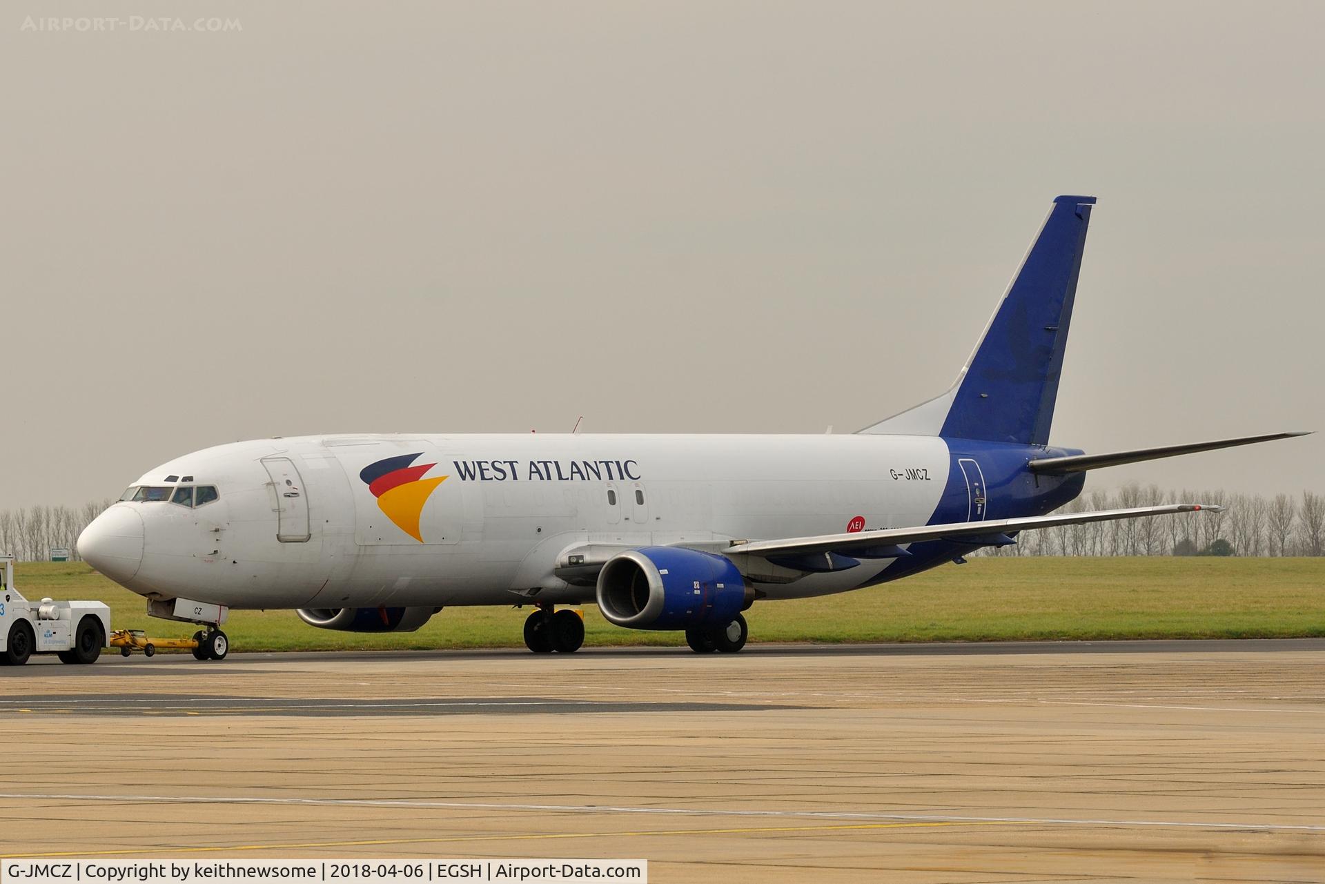 G-JMCZ, 1989 Boeing 737-4K5 C/N 24126, Returning from engine runs.