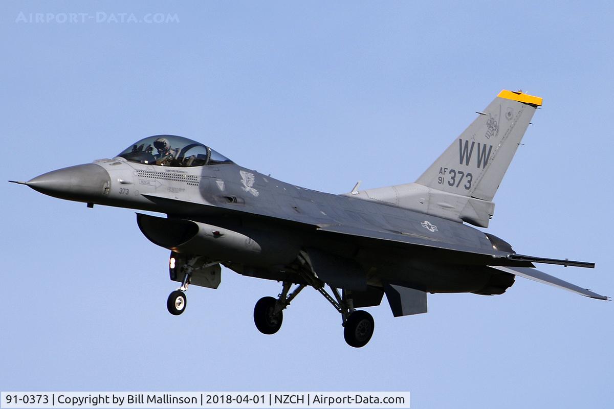 91-0373, 1991 General Dynamics F-16C Fighting Falcon C/N CC-71, onto 02