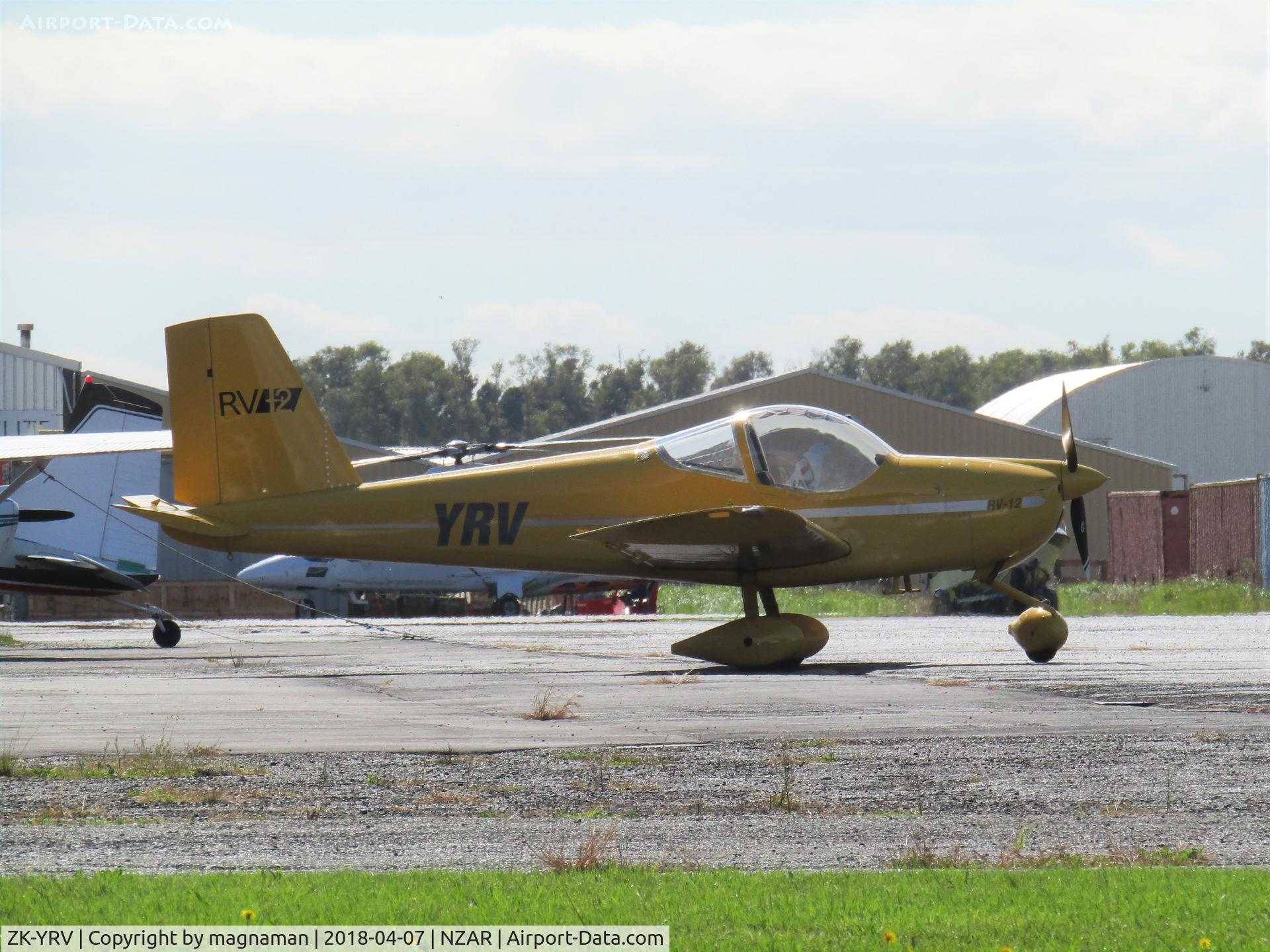 ZK-YRV, 2011 Vans RV-12 C/N 415, out in sun at ardmore - first sighting for me