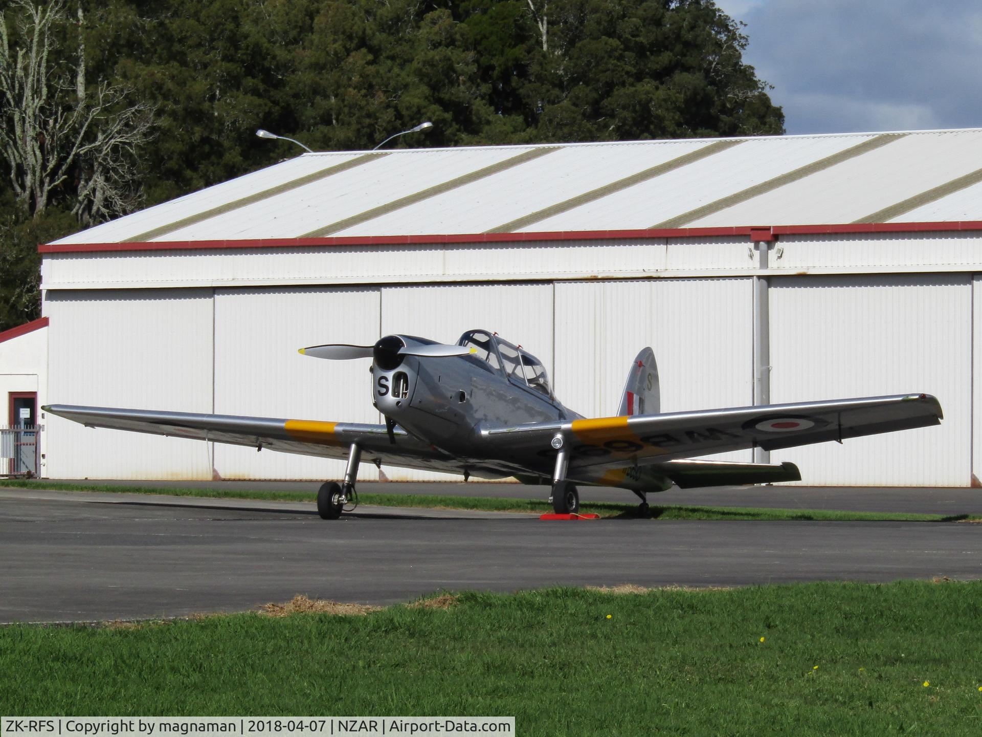 ZK-RFS, 1950 De Havilland DHC-1 Chipmunk T.10 C/N C1/0141, enjoying an open hangar day