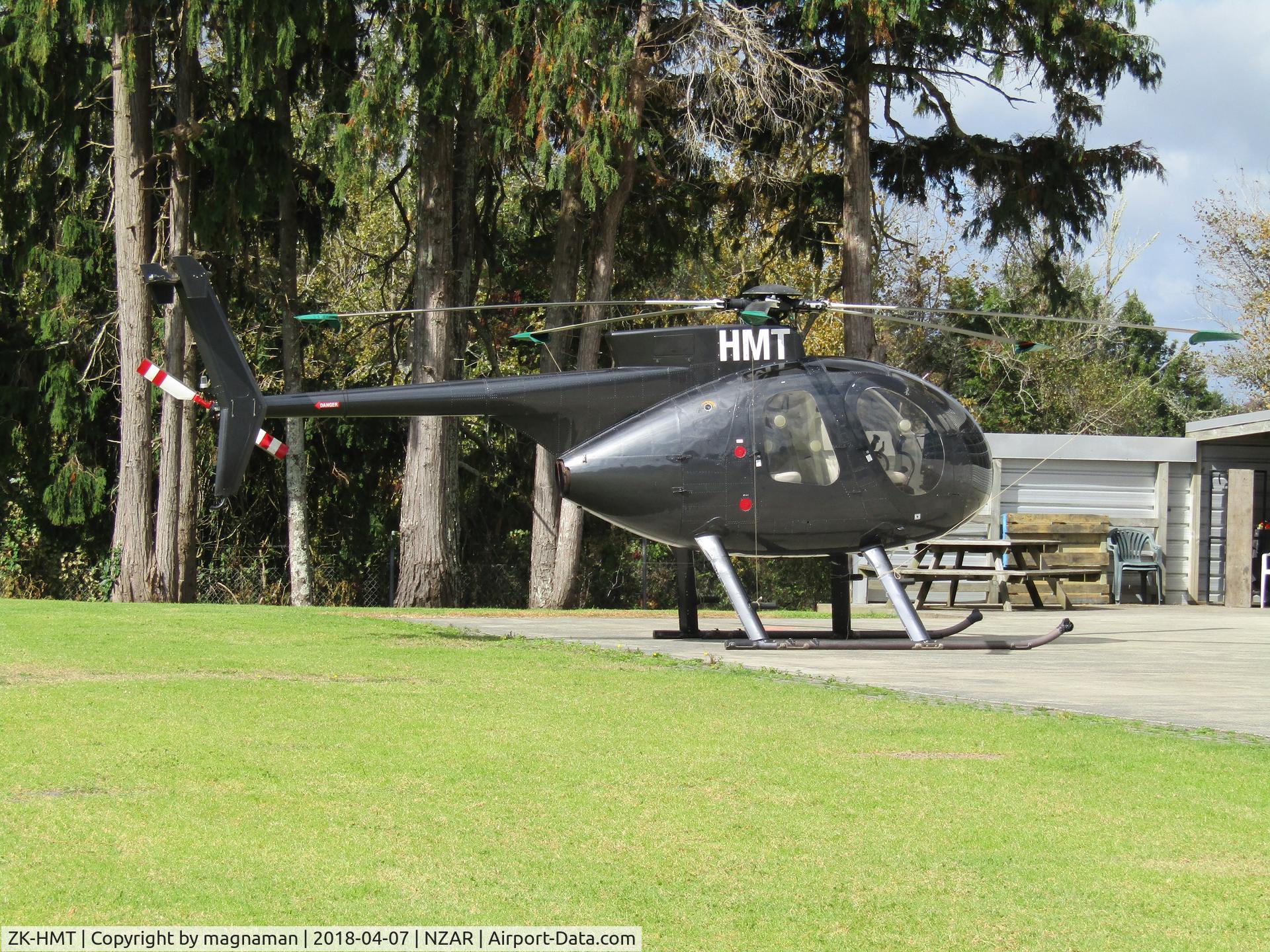 ZK-HMT, 1979 Hughes 500D C/N 390480D, outside to allow for 2 new ex japanese super pumas