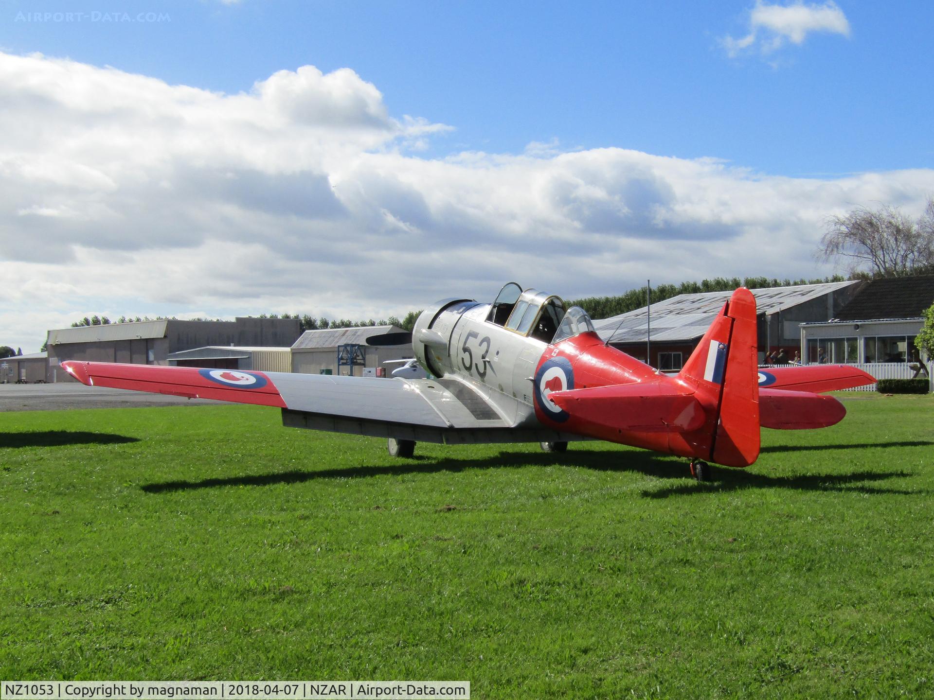 NZ1053, 1941 North American AT-6C Harvard IIA C/N 88-13910, always a nice looking bird in the sun