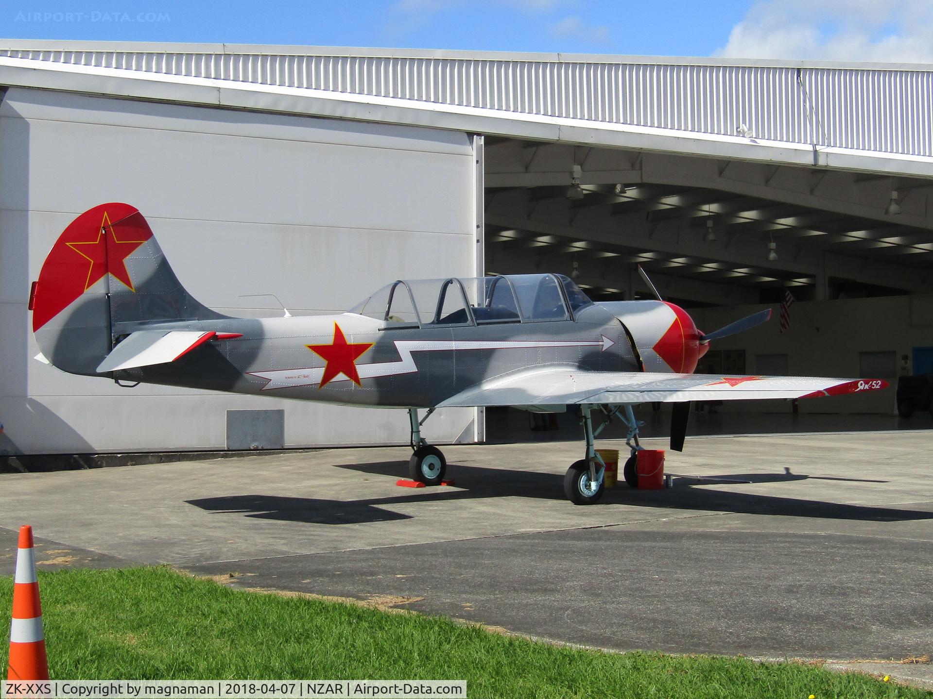ZK-XXS, 1989 Bacau Yak-52 C/N 8910001, at ardmore
