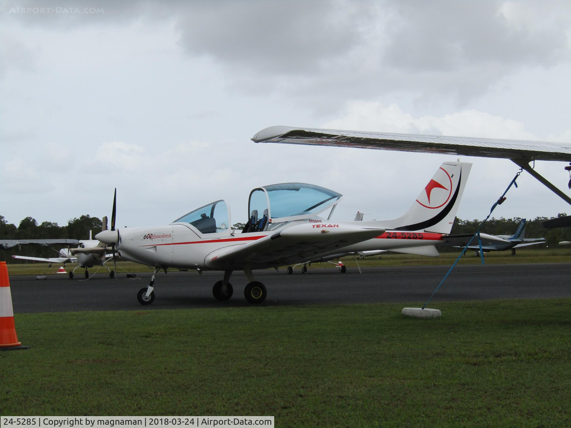 24-5285, Fly Synthesis Texan 600 C/N F700991812, on apron at Caloundra