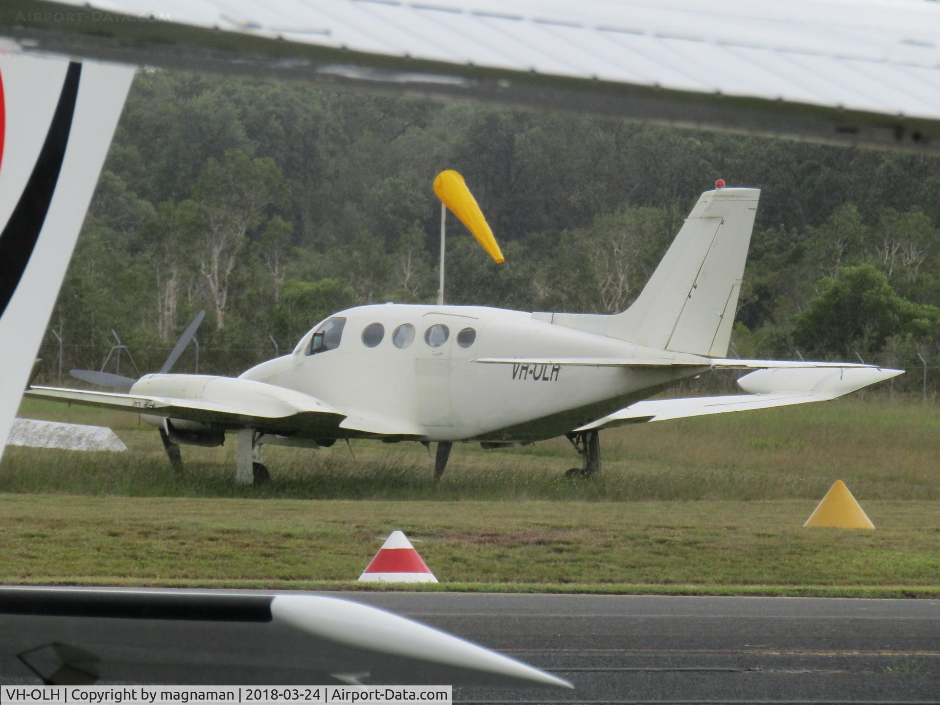 VH-OLH, 1967 Cessna 411 C/N 411-0194, on apron at Caloundra QLD