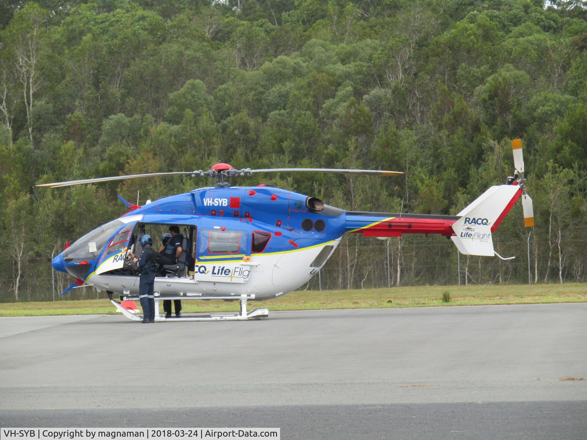VH-SYB, MBB BK-117C-2 C/N 9203, medic flight at caloundra