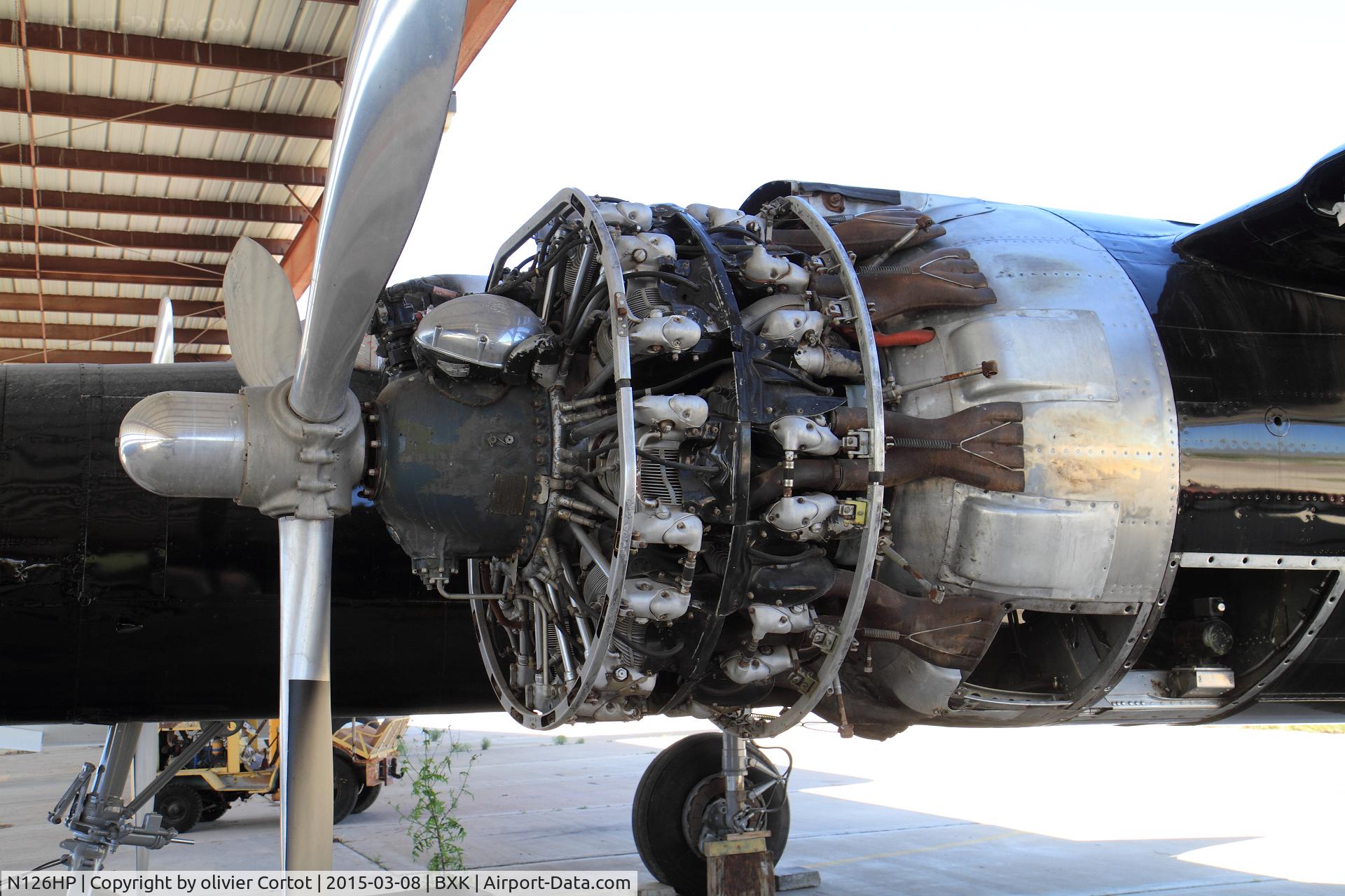 N126HP, 1944 Douglas A-26B Invader Invader C/N 27799, close-up view of the engine