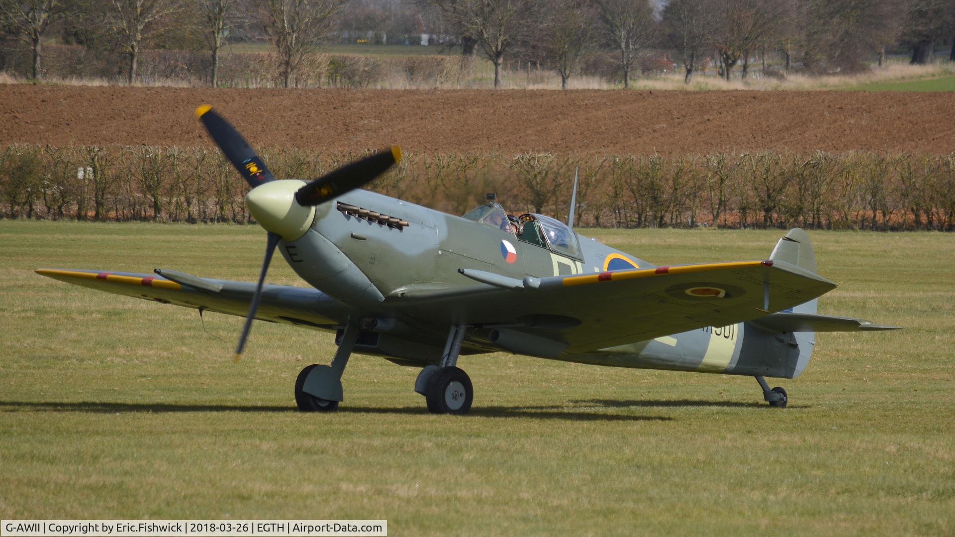 G-AWII, 1942 Supermarine 349 Spitfire LF.Vc C/N WASP/20/223, 3. AR501 - 26th March, 2018.