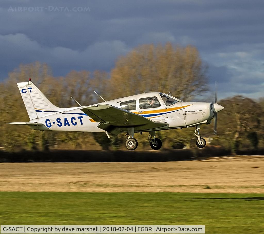 G-SACT, 1988 Piper PA-28-161 Cadet C/N 2841048, In from Sherburn I believe!