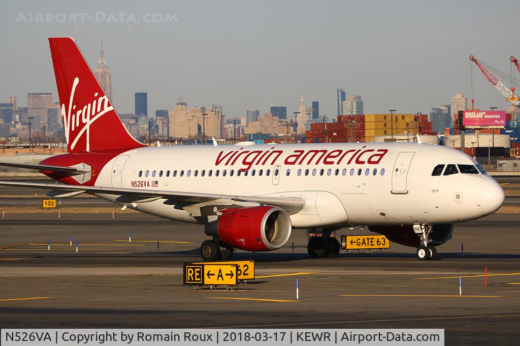 N526VA, 2008 Airbus A319-112 C/N 3347, Taxiing