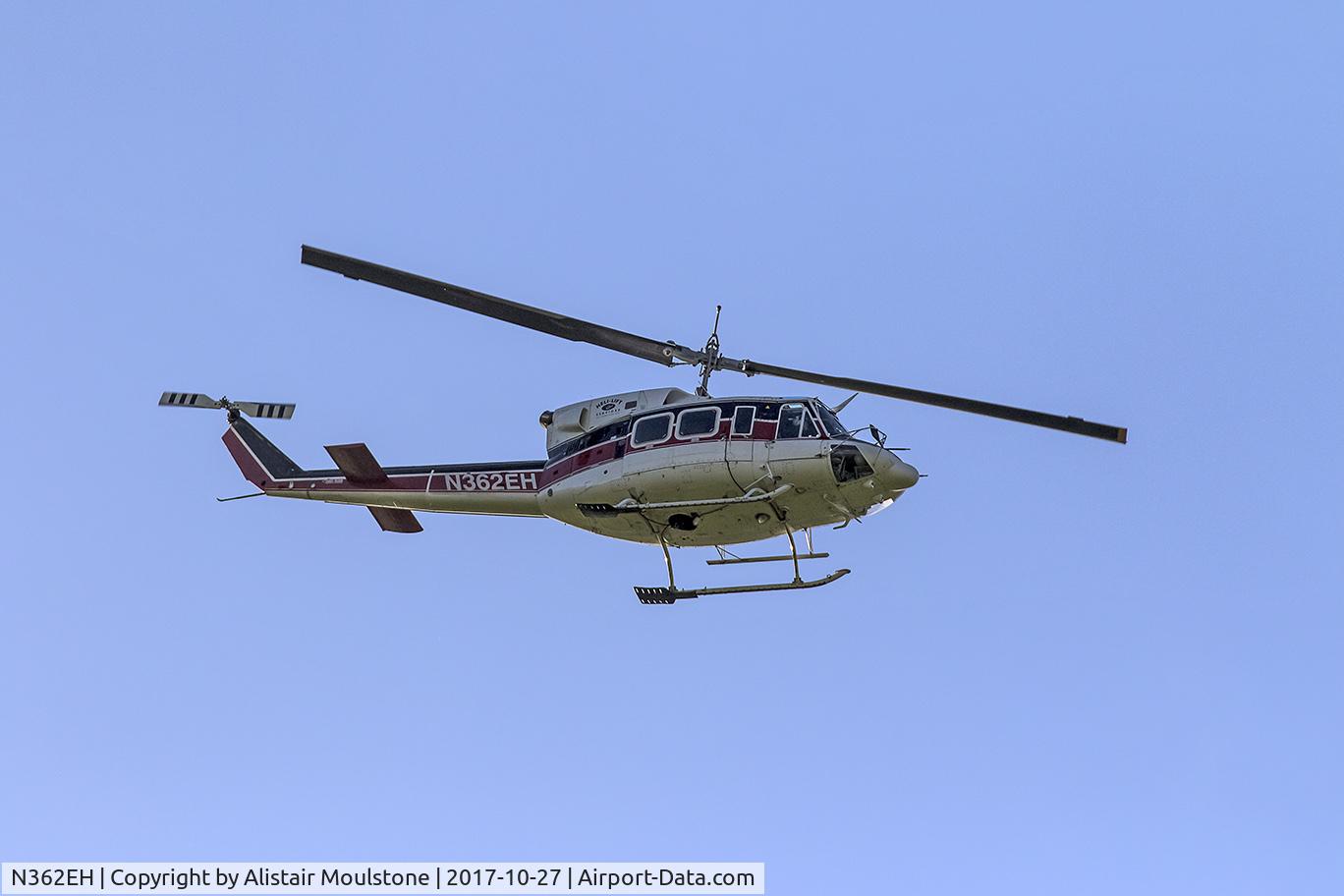 N362EH, 1977 Bell 212 C/N 30853, Spotted it flying over Applegarthtown Wildlife Sanctuary located north of Lockerbie (Scotland) 27th Oct 2017