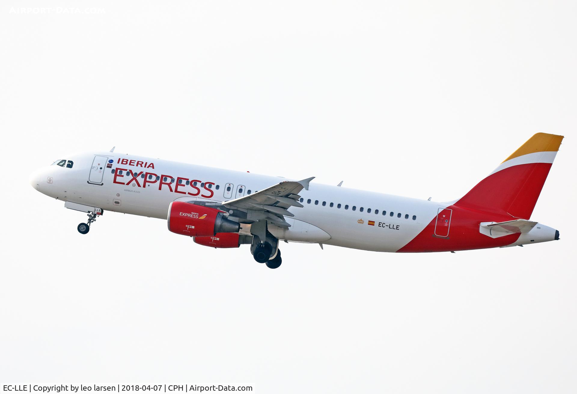 EC-LLE, 1999 Airbus A320-214 C/N 1119, Copenhagen 7.4.2018