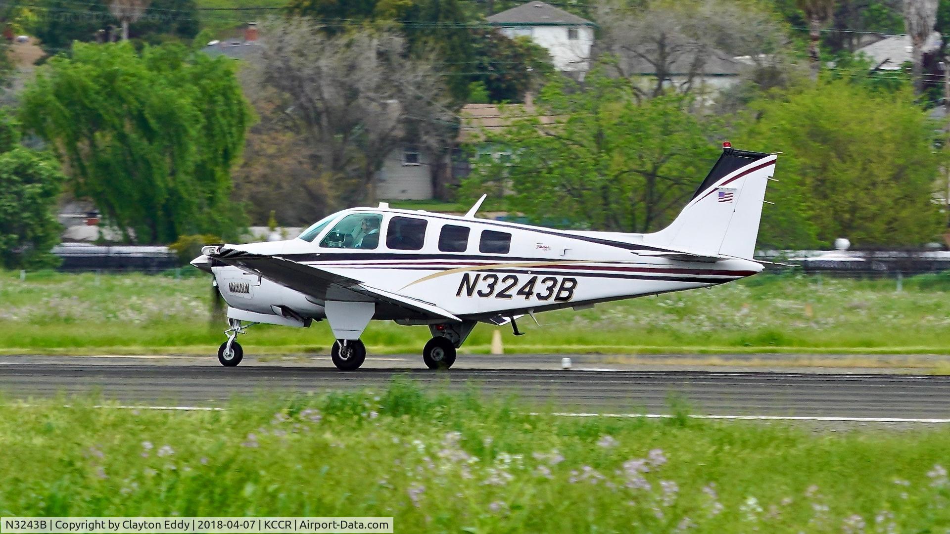 N3243B, 1999 Raytheon Aircraft Company A36 Bonanza C/N E-3243, Buchanan Field Concord California 2018.