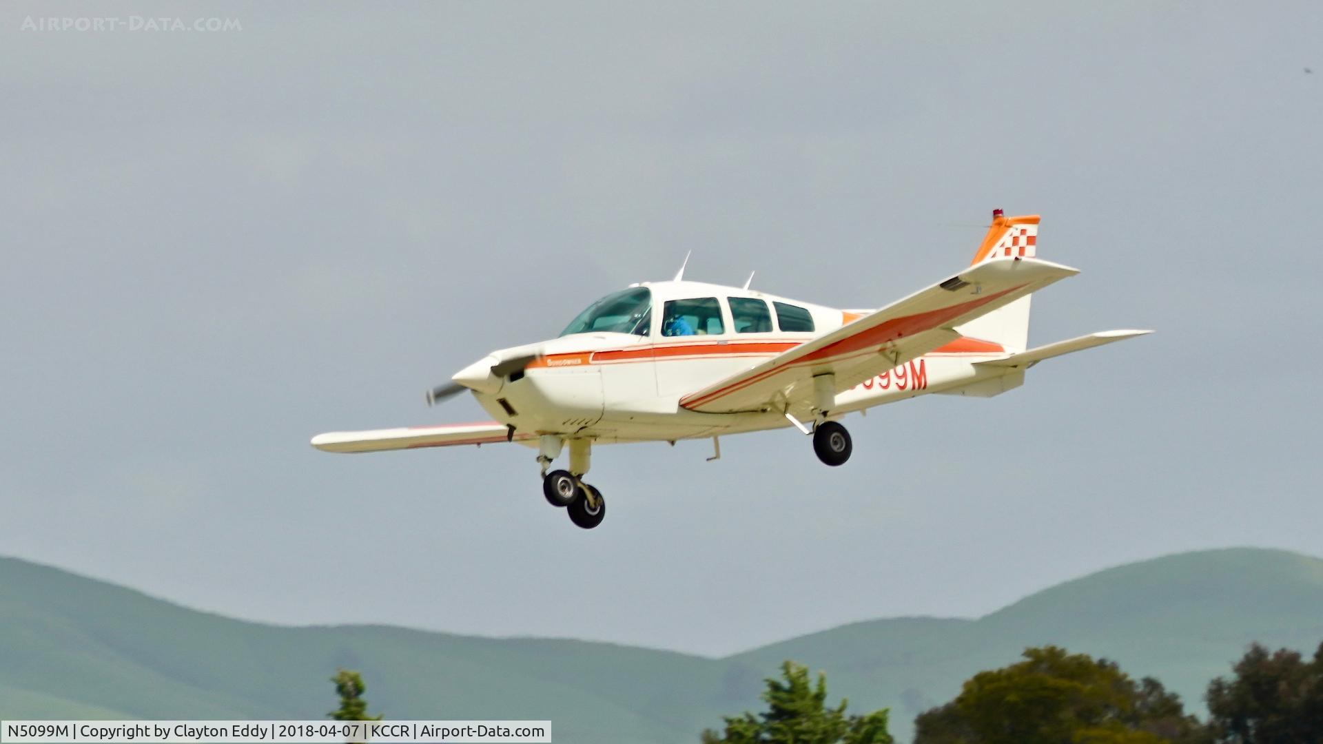 N5099M, 1978 Beech C23 Sundowner 180 C/N M-2028, Buchanan Field Concord California 2018.