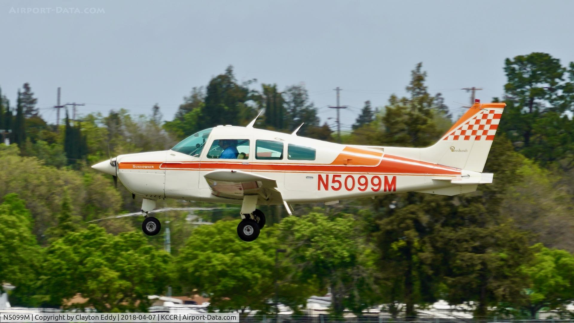 N5099M, 1978 Beech C23 Sundowner 180 C/N M-2028, Buchanan Field Concord California 2018.