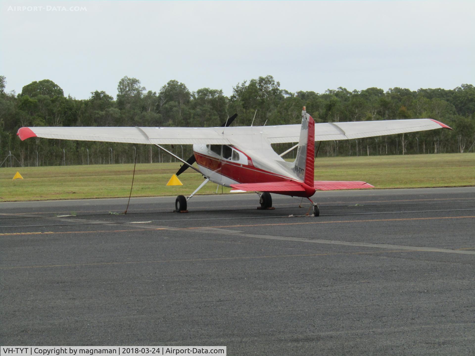 VH-TYT, Cessna 180H Skywagon C/N 180-51679, on ramp at Caloundra
