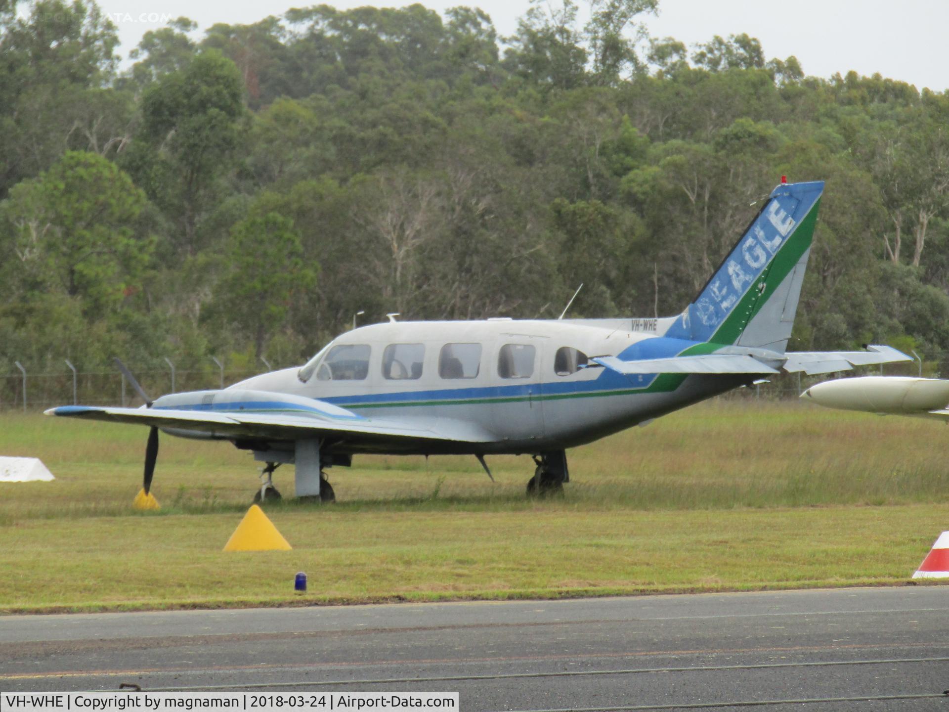 VH-WHE, 1970 Piper PA-31/A1 C/N 31-691, on apron at Caloundra