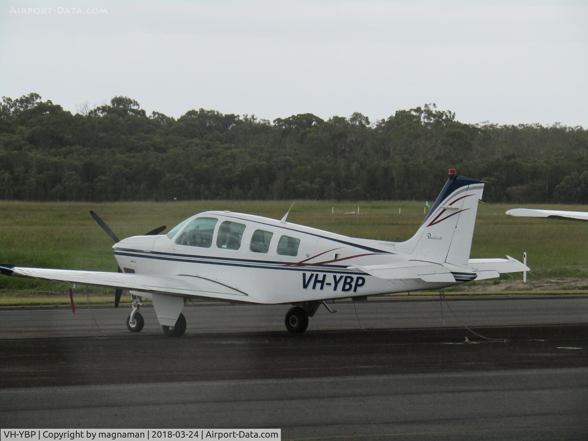 VH-YBP, 1991 Beech A36 Bonanza 36 C/N E-2597, ON APRON AT cALOUNDRA